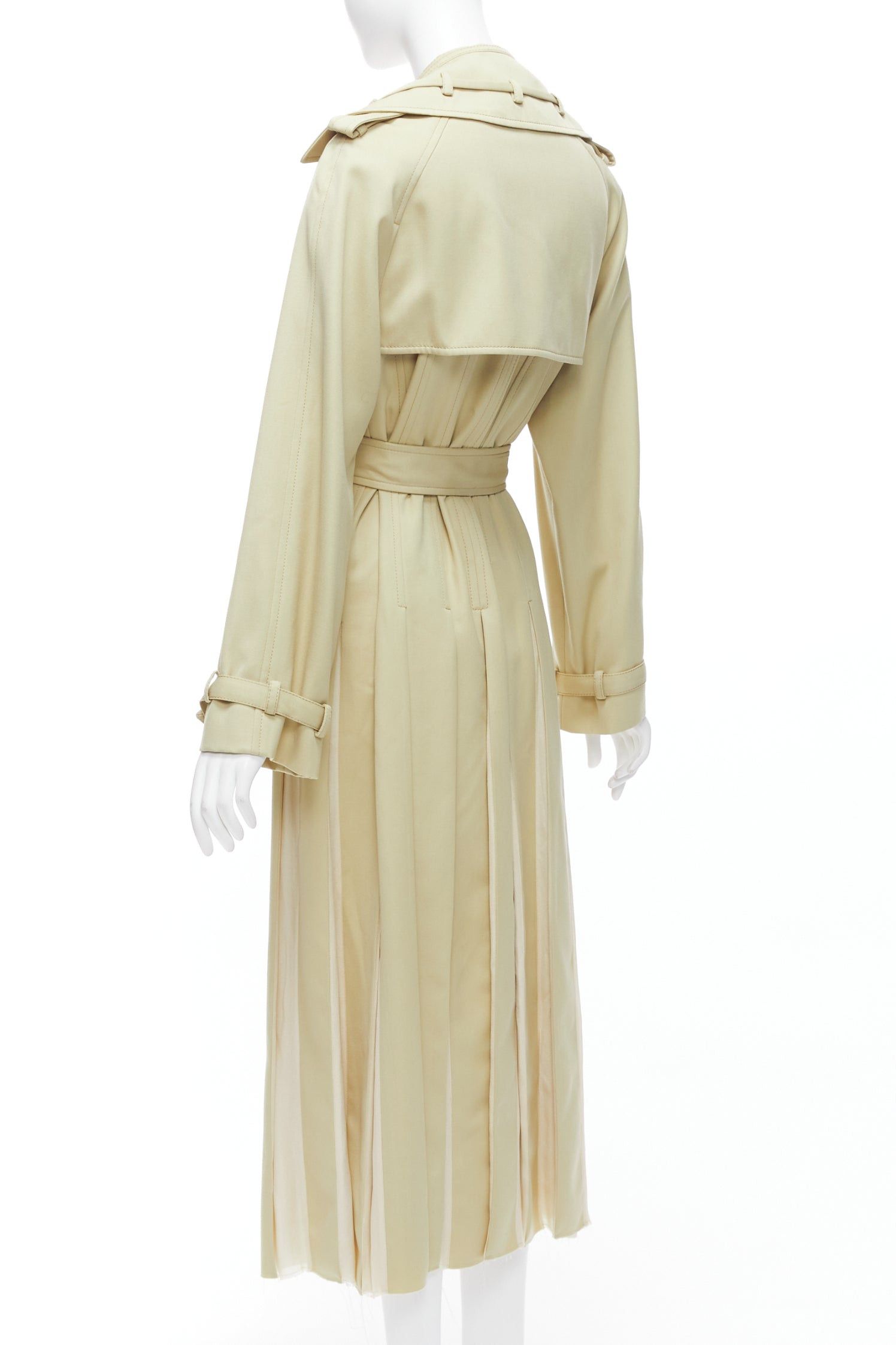 Gabriela Hearst GABRIELA HEARST 100% merino wool silk trimmed pleats trench coat IT40 S Size S / US 4 / IT 40 - 7 Thumbnail