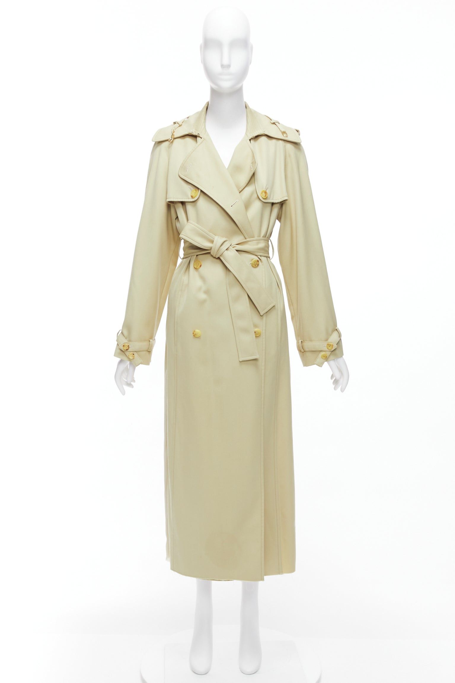 Gabriela Hearst GABRIELA HEARST 100% merino wool silk trimmed pleats trench coat IT40 S Size S / US 4 / IT 40 - 11 Thumbnail