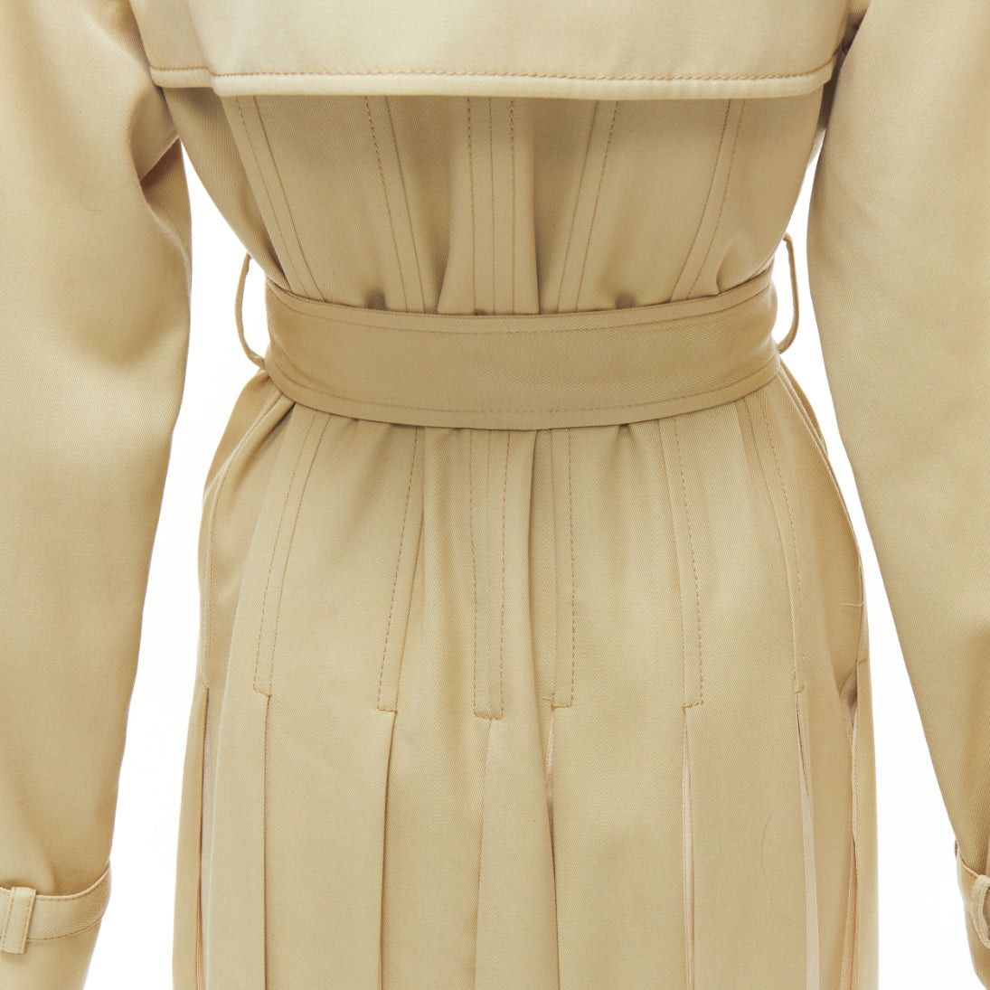 Gabriela Hearst GABRIELA HEARST 100% merino wool silk trimmed pleats trench coat IT40 S Size S / US 4 / IT 40 - 8 Thumbnail
