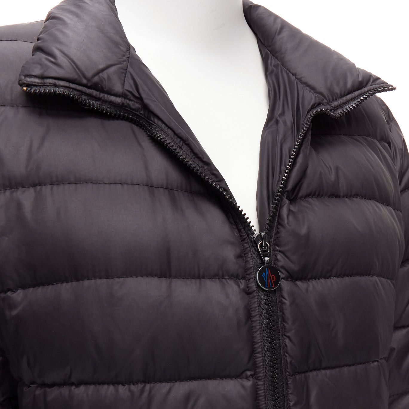 Moncler MONCLER Norme Afnor black quilted puffer zip front A line coat Sz3 L Size M / US 6-8 / IT 42-44 - 8 Thumbnail