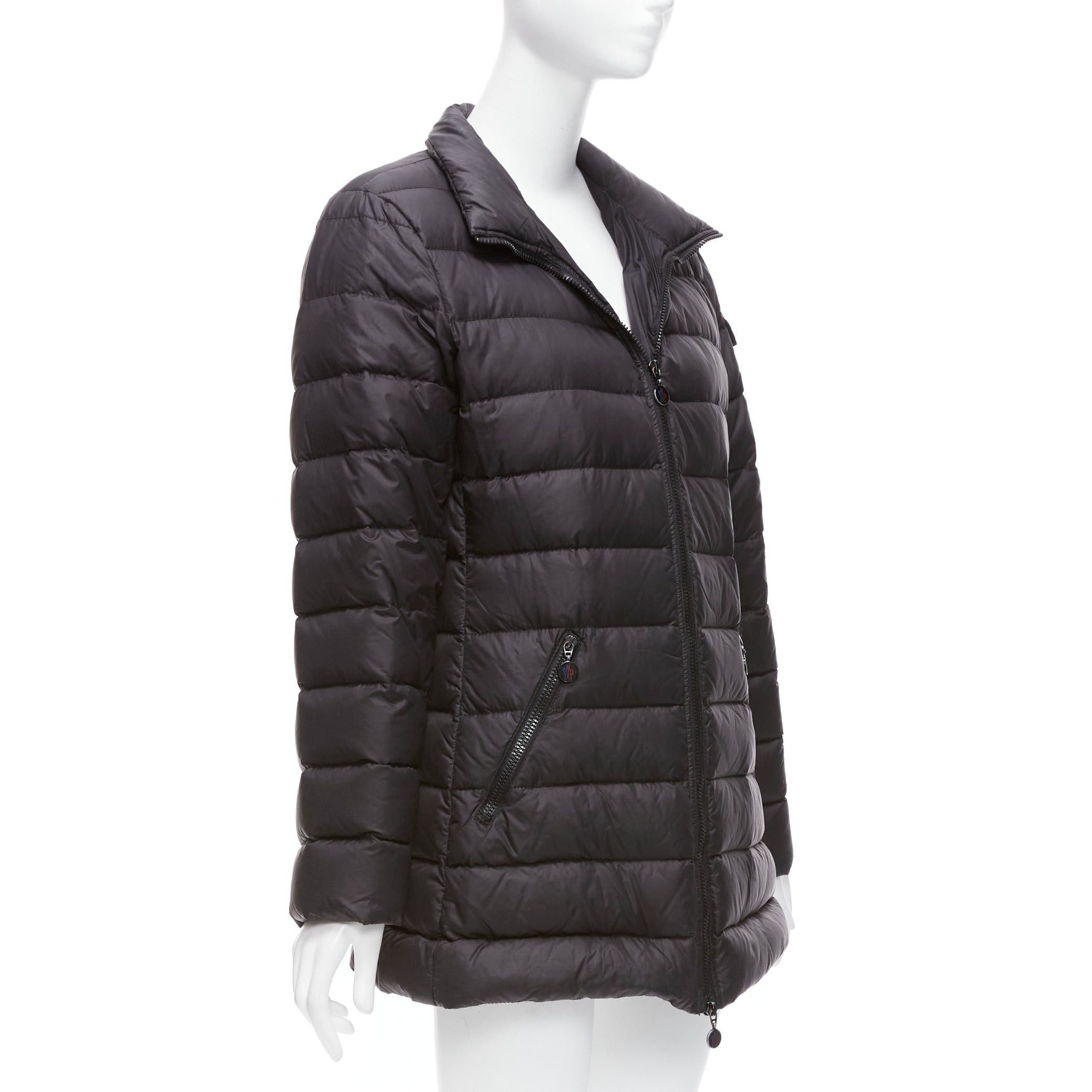 Moncler MONCLER Norme Afnor black quilted puffer zip front A line coat Sz3 L Size M / US 6-8 / IT 42-44 - 4 Thumbnail