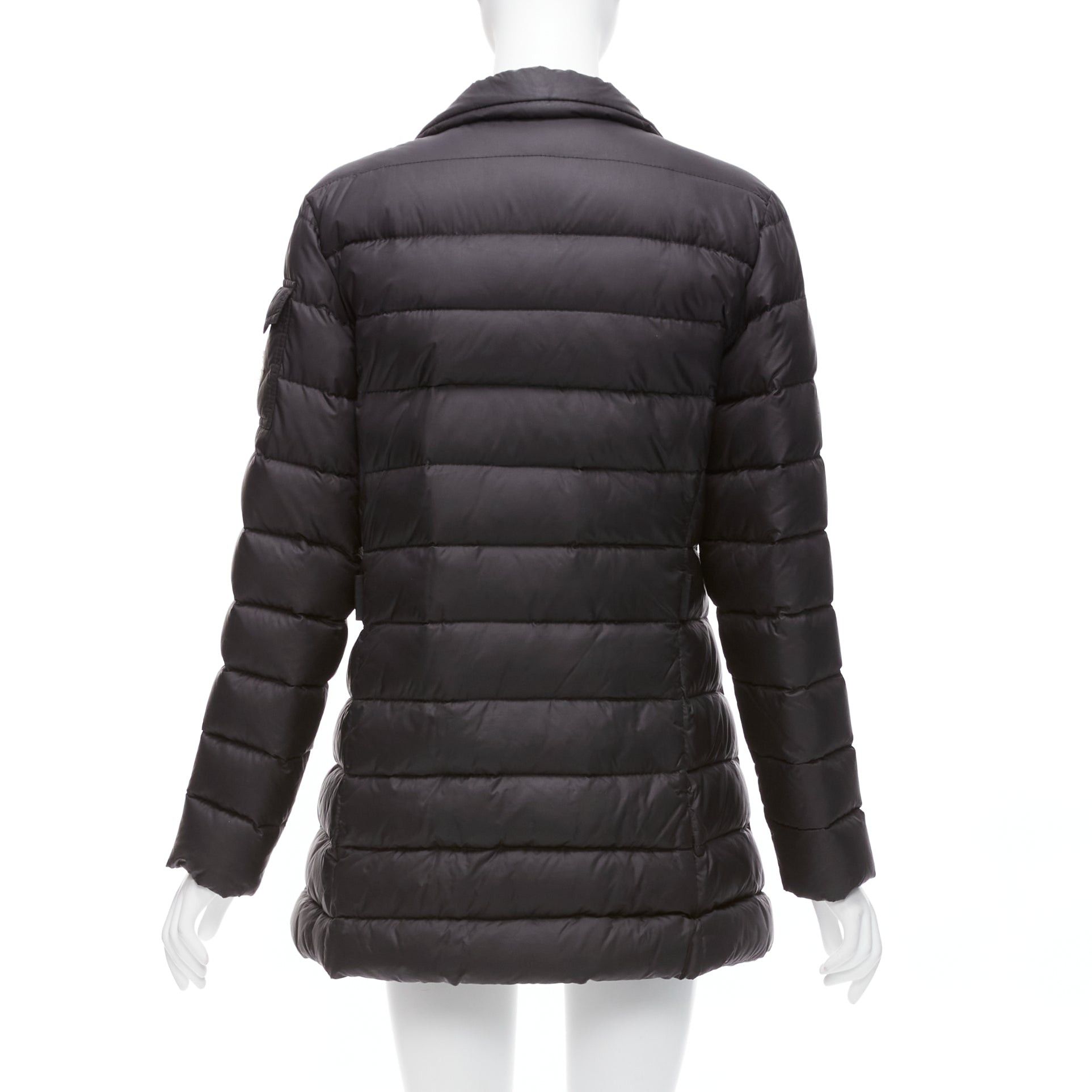 Moncler MONCLER Norme Afnor black quilted puffer zip front A line coat Sz3 L Size M / US 6-8 / IT 42-44 - 6 Thumbnail