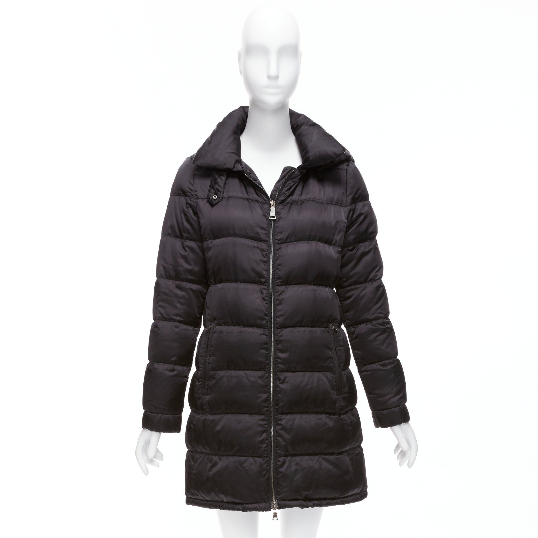 Prada PRADA 2010 black shiny nylon hooded quilted long sleeve puffer coat IT42 M Size M / US 6-8 / IT 42-44 - 10 Thumbnail