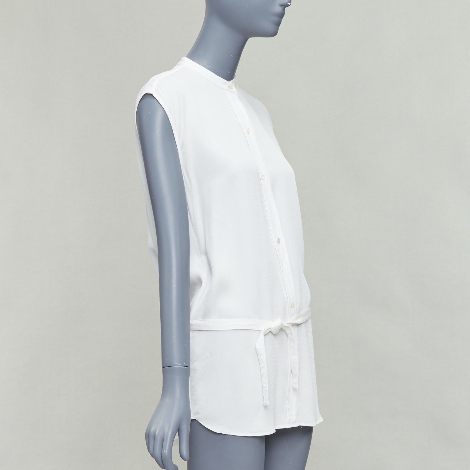 Helmut Lang HELMUT LANG white tie front deconstructed backless vest top S Size S / US 4 / IT 40 - 3 Thumbnail