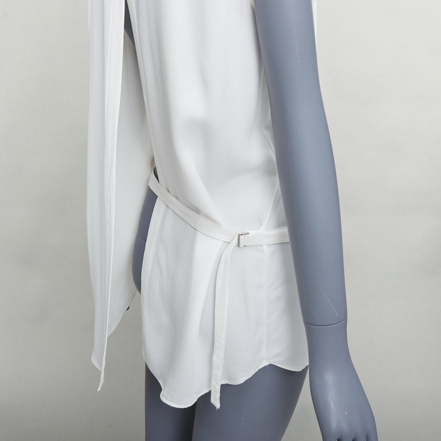 Helmut Lang HELMUT LANG white tie front deconstructed backless vest top S Size S / US 4 / IT 40 - 2 Thumbnail
