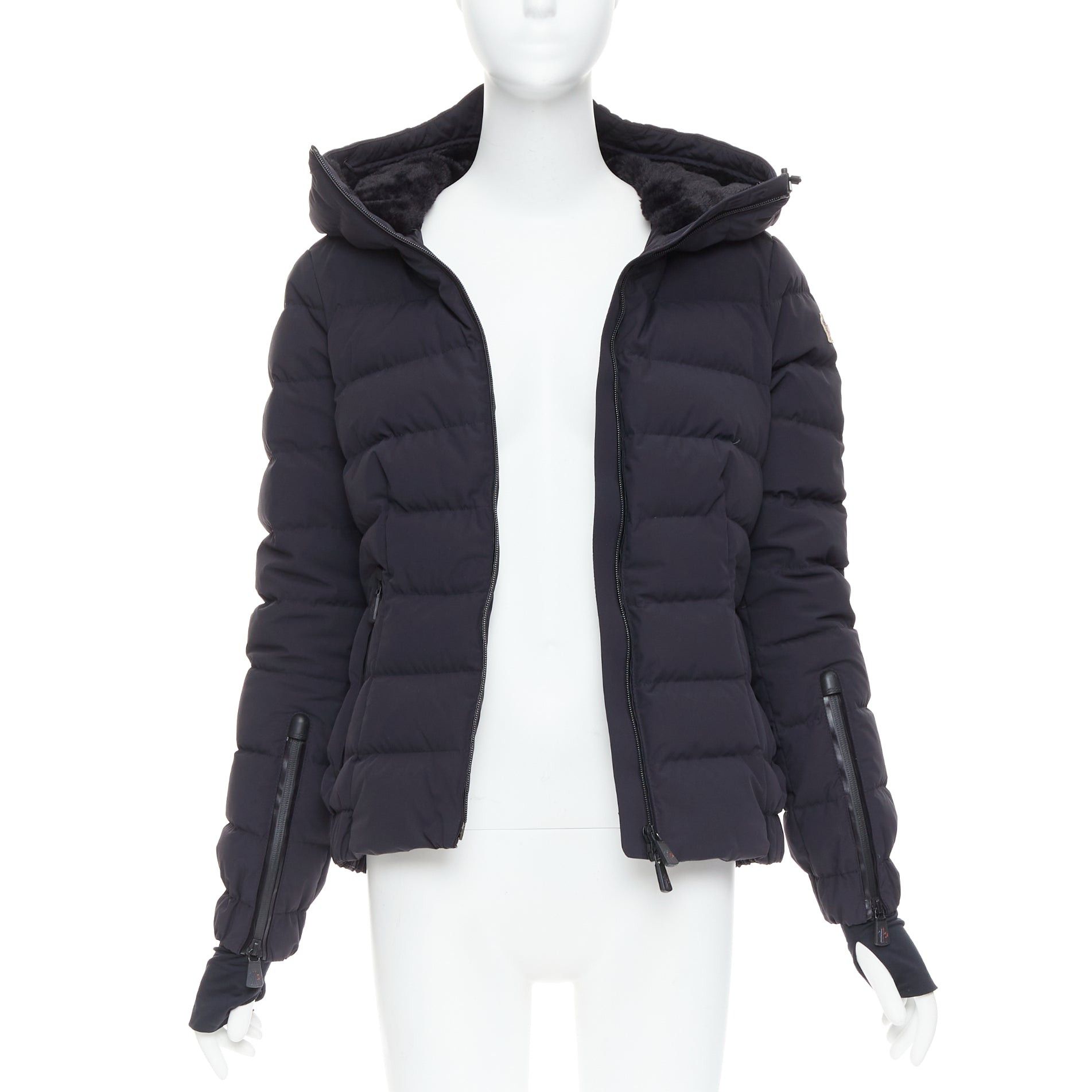 Moncler MONCLER Grenoble Chena Giubbotto black fitted puffer jacket Sz2 M Size M / US 6-8 / IT 42-44 - 3 Thumbnail