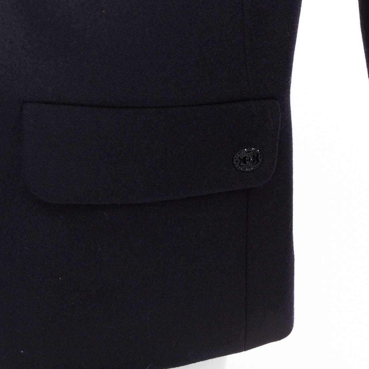 Chanel CHANEL 18A black Paris Hamburg Metier D'art wool tuxedo blazer FR40 L Size M / US 6-8 / IT 42-44 - 7 Thumbnail