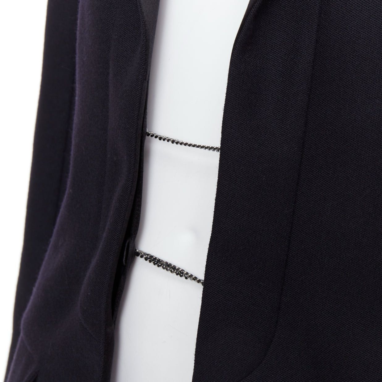 Chanel CHANEL 18A black Paris Hamburg Metier D'art wool tuxedo blazer FR40 L Size M / US 6-8 / IT 42-44 - 2 Thumbnail