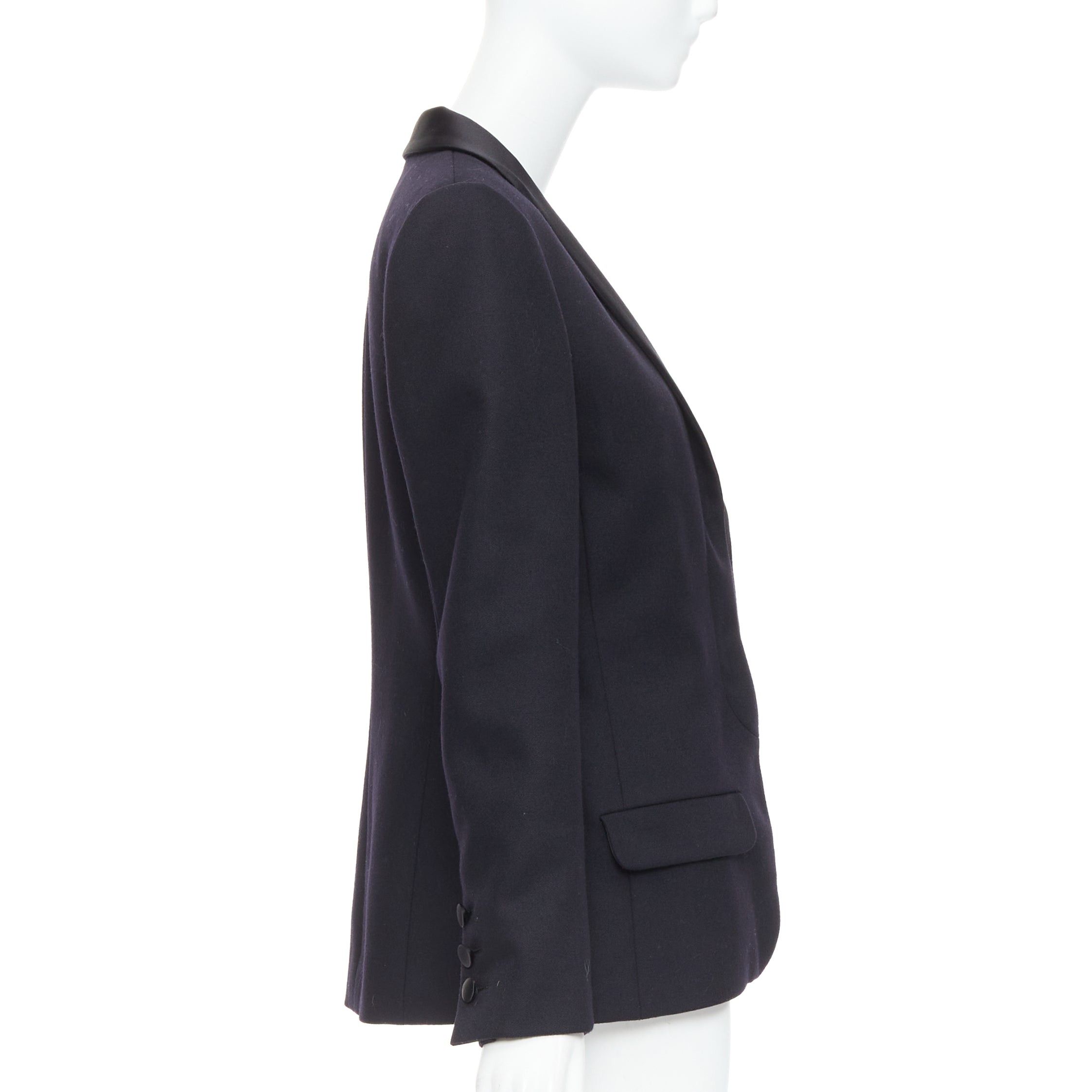 Chanel CHANEL 18A black Paris Hamburg Metier D'art wool tuxedo blazer FR40 L Size M / US 6-8 / IT 42-44 - 4 Thumbnail
