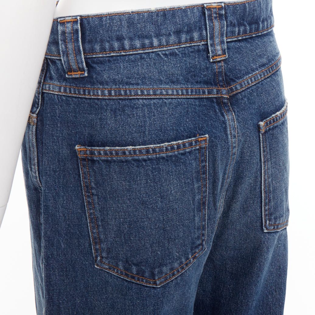 KHAITE KHAITE Albi dark blue washed high waist tapered relaxed jeans 30" Size 30" / US 8 / IT 44 - 7 Thumbnail