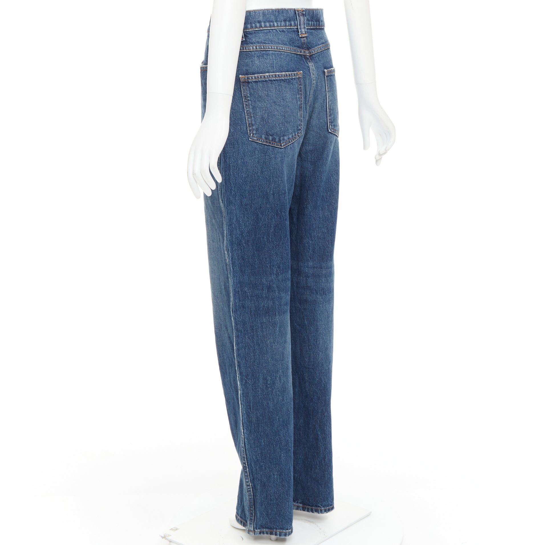 KHAITE KHAITE Albi dark blue washed high waist tapered relaxed jeans 30" Size 30" / US 8 / IT 44 - 6 Thumbnail