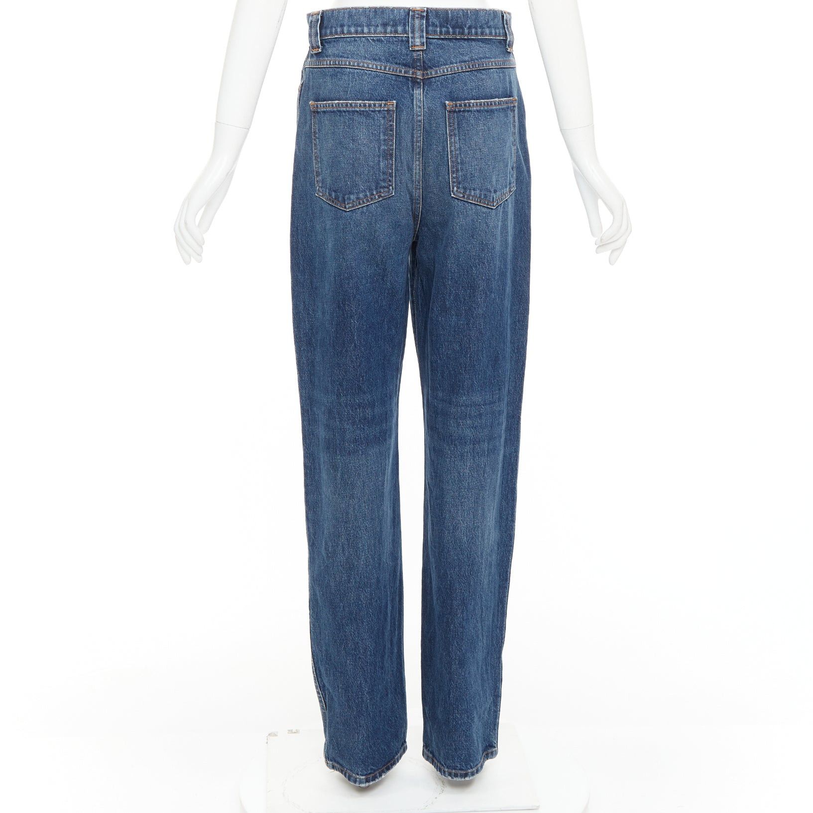 KHAITE KHAITE Albi dark blue washed high waist tapered relaxed jeans 30" Size 30" / US 8 / IT 44 - 5 Thumbnail