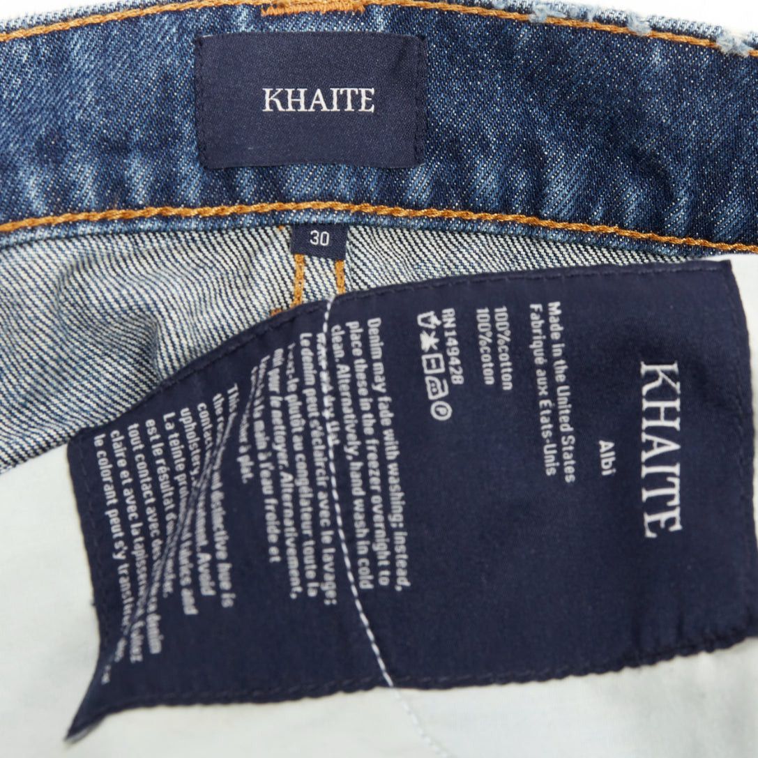 KHAITE KHAITE Albi dark blue washed high waist tapered relaxed jeans 30" Size 30" / US 8 / IT 44 - 8 Thumbnail