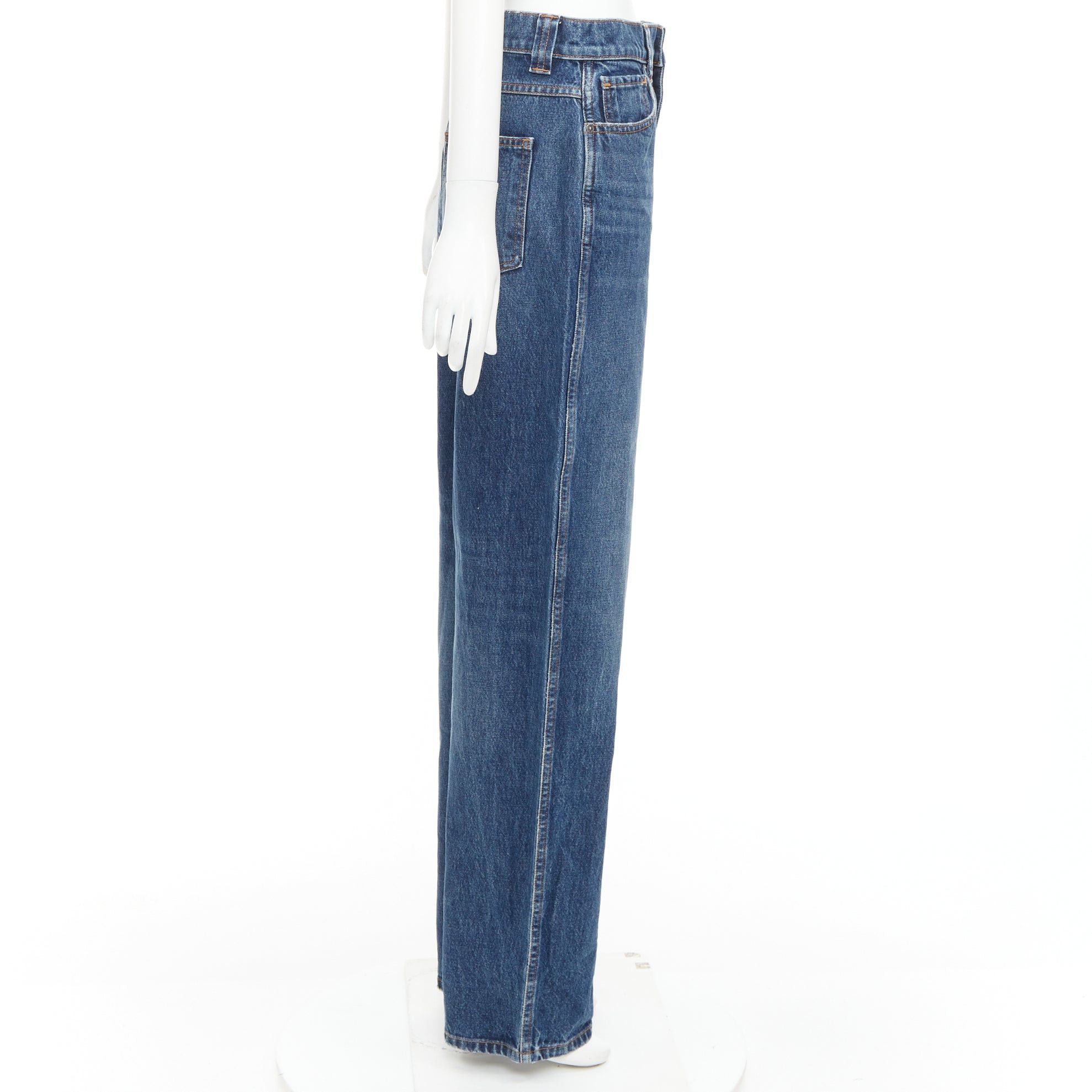 KHAITE KHAITE Albi dark blue washed high waist tapered relaxed jeans 30" Size 30" / US 8 / IT 44 - 4 Thumbnail