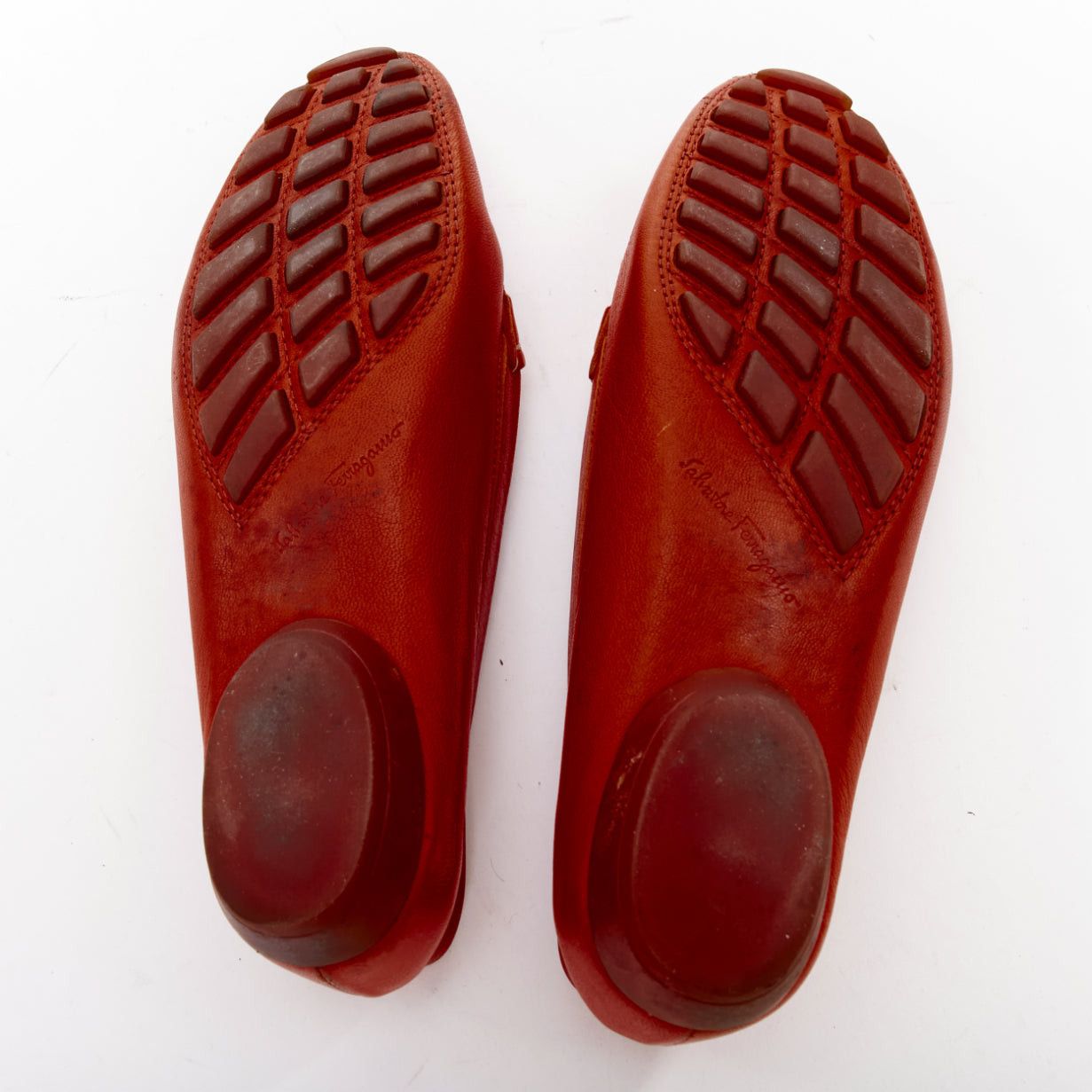 Salvatore Ferragamo SALVATORE FERRAGAMO burnt orange leather gold logo buckle loafers 6.5 Size US 6.5 / IT 36.5 - 11 Thumbnail