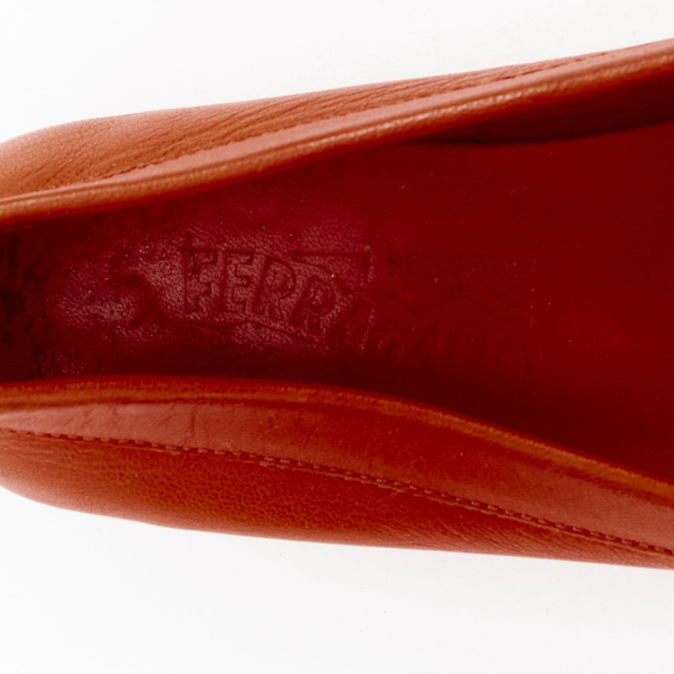 Salvatore Ferragamo SALVATORE FERRAGAMO burnt orange leather gold logo buckle loafers 6.5 Size US 6.5 / IT 36.5 - 9 Thumbnail