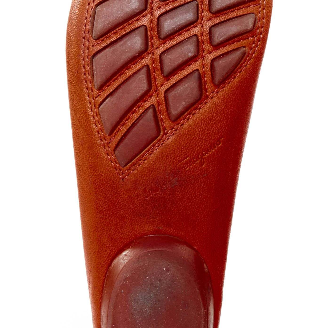 Salvatore Ferragamo SALVATORE FERRAGAMO burnt orange leather gold logo buckle loafers 6.5 Size US 6.5 / IT 36.5 - 10 Thumbnail