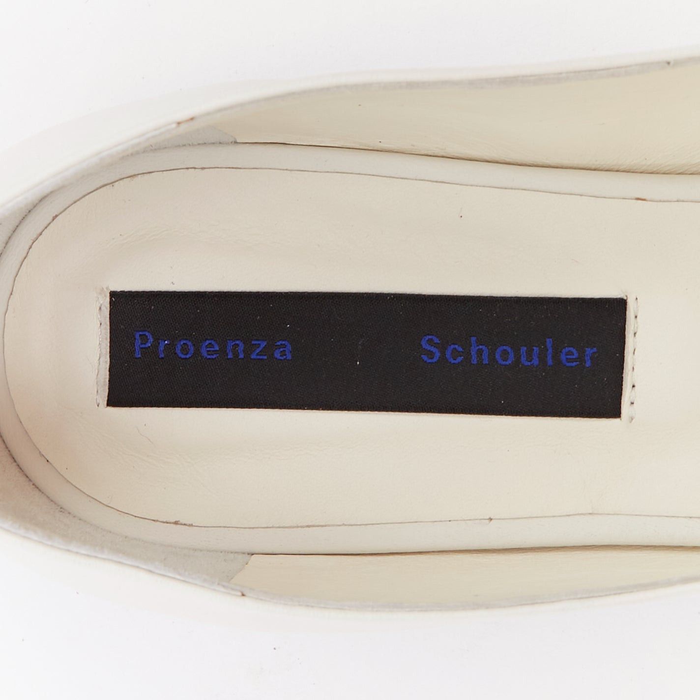 Proenza Schouler PROENZA SCHOULER white smooth leather signature silver embellishment flats EU39 Size US 9 / IT 39 - 9 Thumbnail