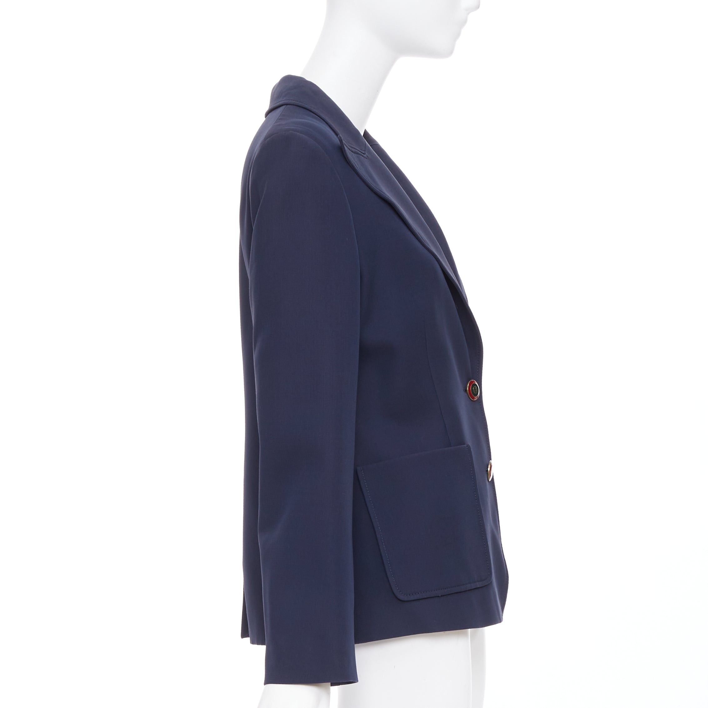 Gucci GUCCI NY Yankees 2018 Alessandro Michele navy wool silk blazer jacket IT42 M Size M / US 6-8 / IT 42-44 - 5 Thumbnail