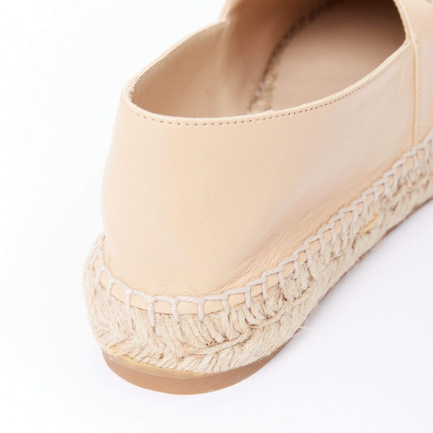 Chanel CHANEL nude lamb leather CC logo black toe cap beige espadrille shoes EU38 Size US 8 / IT 38 - 9 Thumbnail