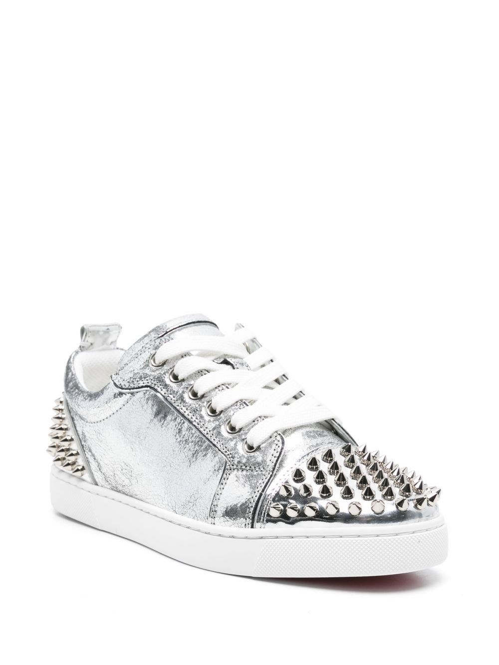 Christian Louboutin louis junior spikes silver Size US 8 / IT 38 - 2 Thumbnail