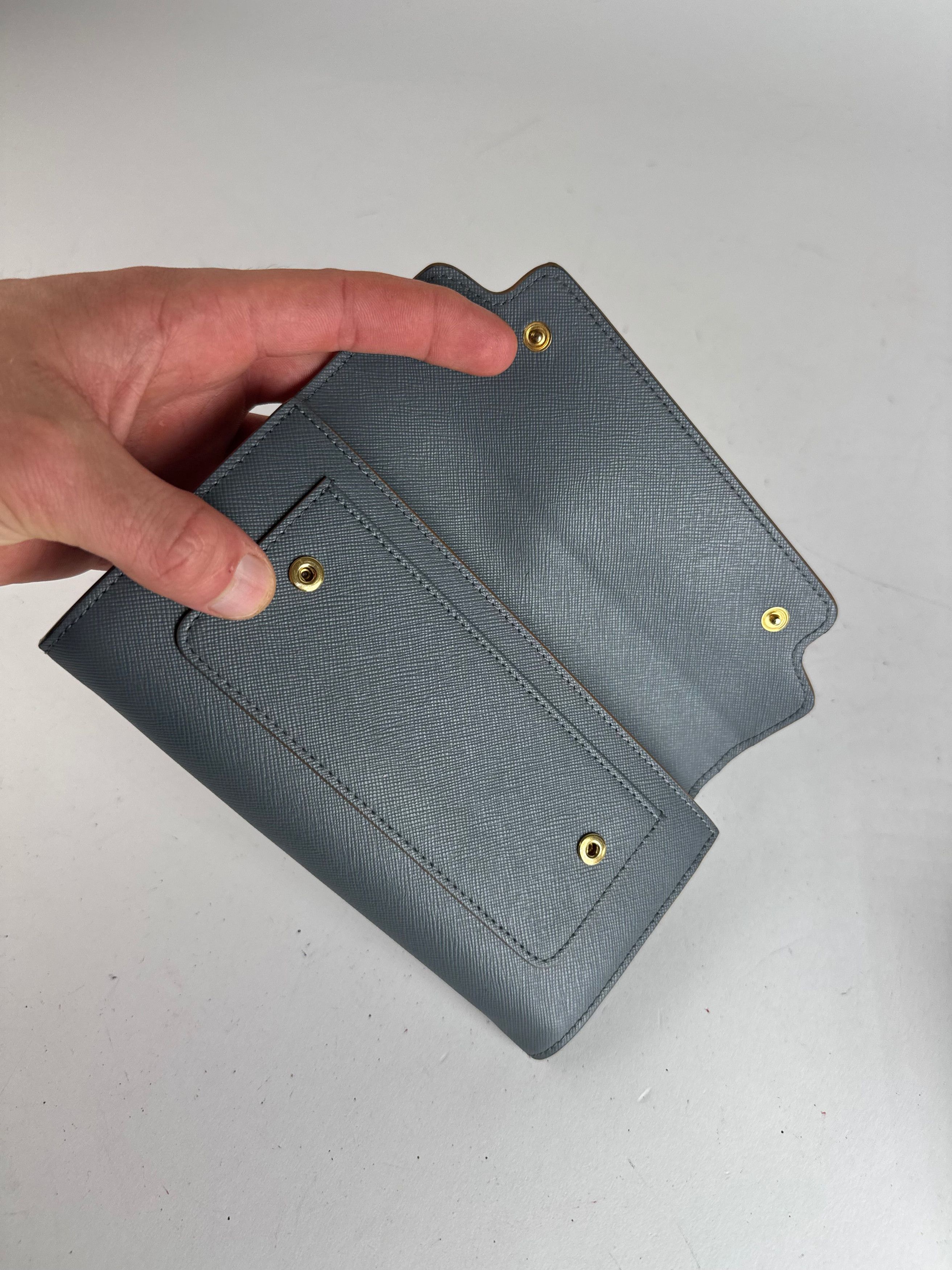 Marni Vintage Leather Wallet Blue Size ONE SIZE - 3 Thumbnail