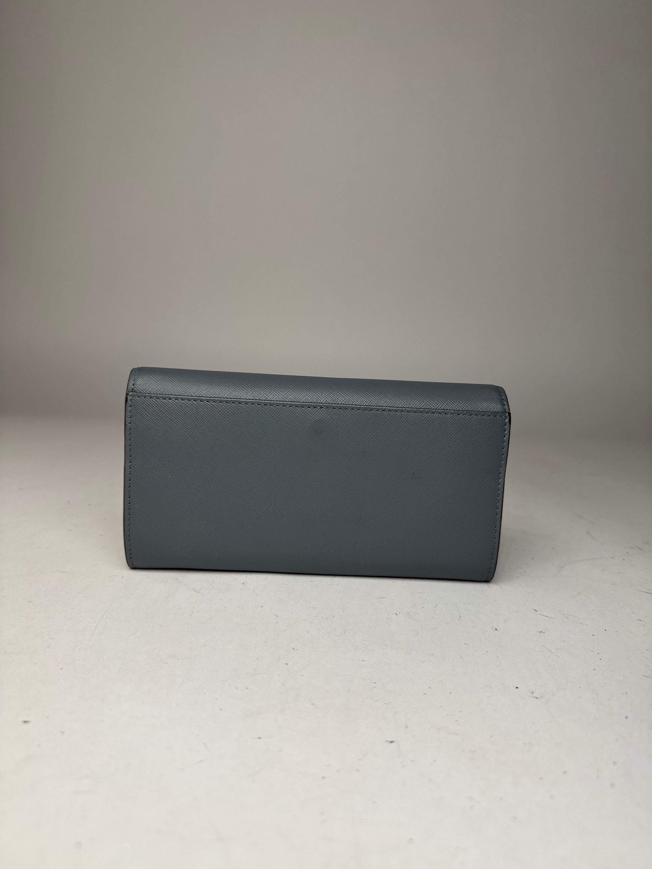 Marni Vintage Leather Wallet Blue Size ONE SIZE - 2 Thumbnail