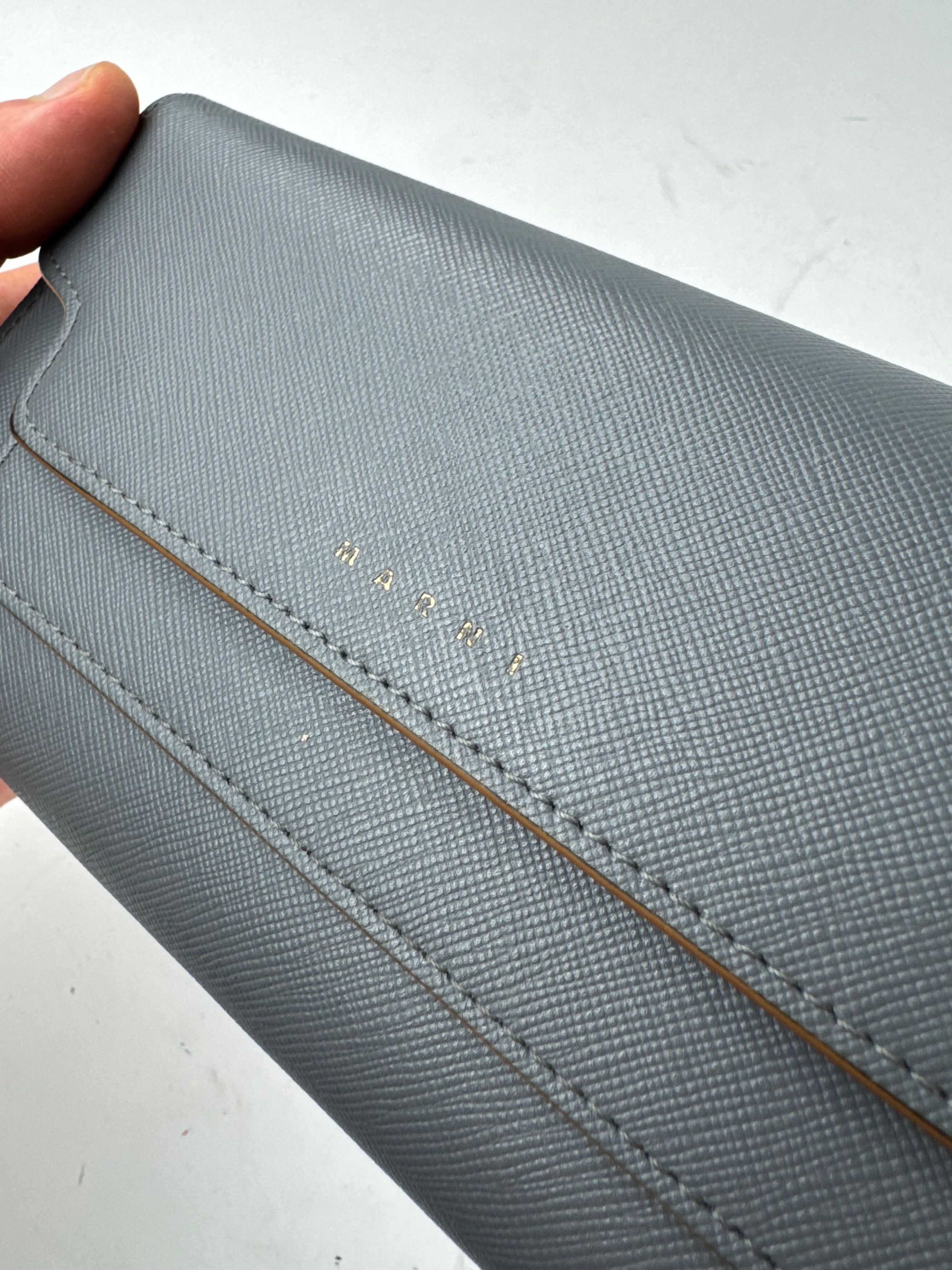Marni Vintage Leather Wallet Blue Size ONE SIZE - 9 Thumbnail