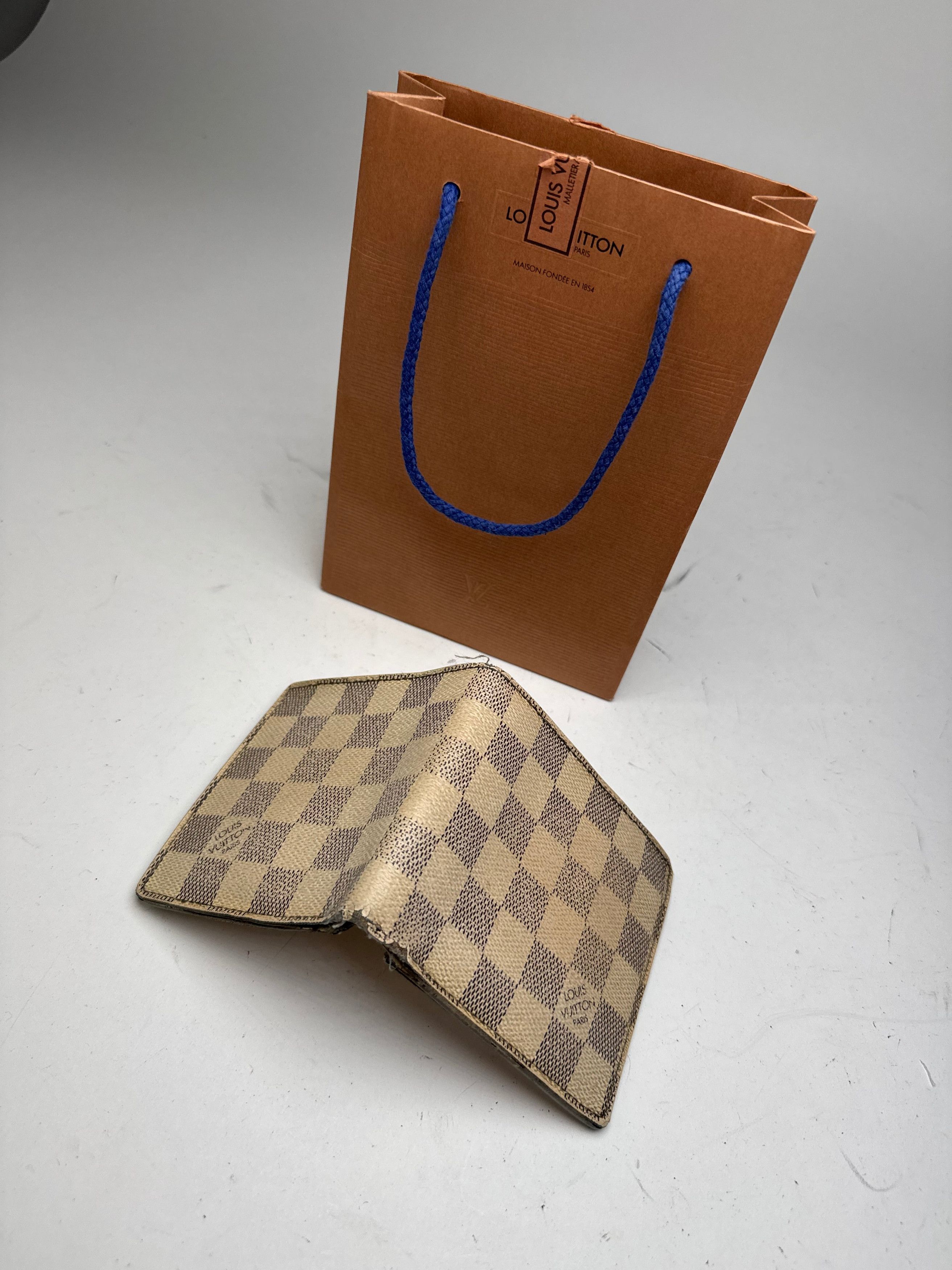 Louis Vuitton Vintage Damier Monogram Flapable Wallet Grey White Size ONE SIZE - 7 Thumbnail