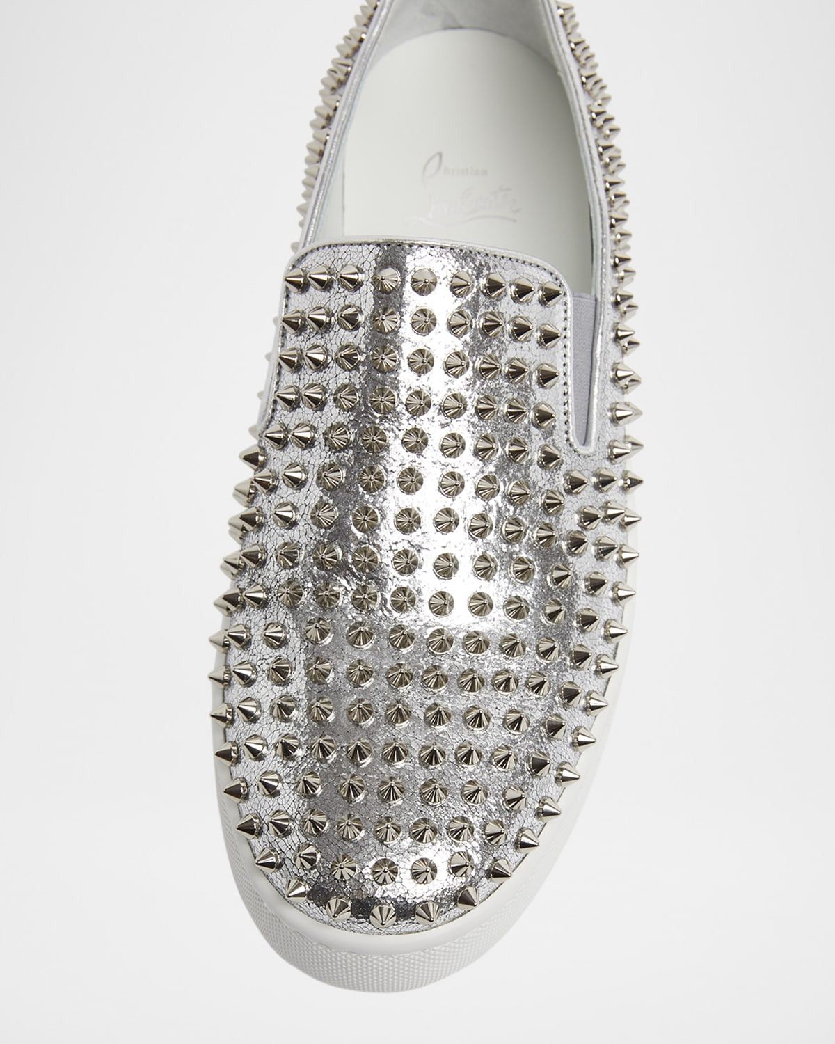 Christian Louboutin spikeboat silver sneakers Size US 6 / EU 39 - 3 Thumbnail