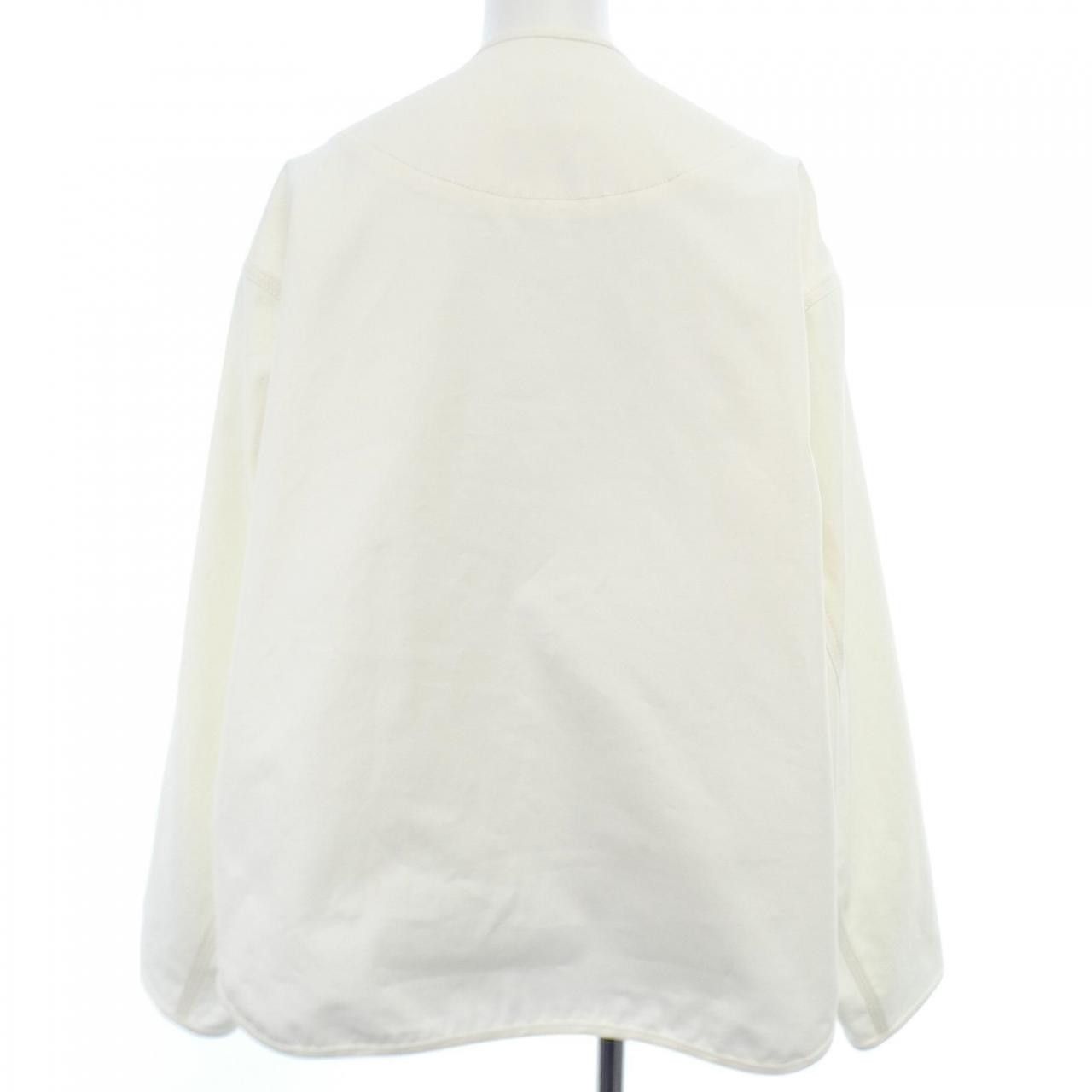 Hermes Hermes Hermes 5E0163DQ Collarless Jacket Cotton Outerwear DUTY FREE for USA Size ONE SIZE - 2 Thumbnail
