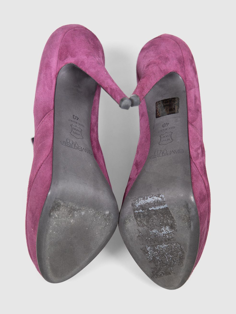 Giambattista Valli Purple Suede Heeled Boots Size US 10 / IT 40 - 5 Thumbnail