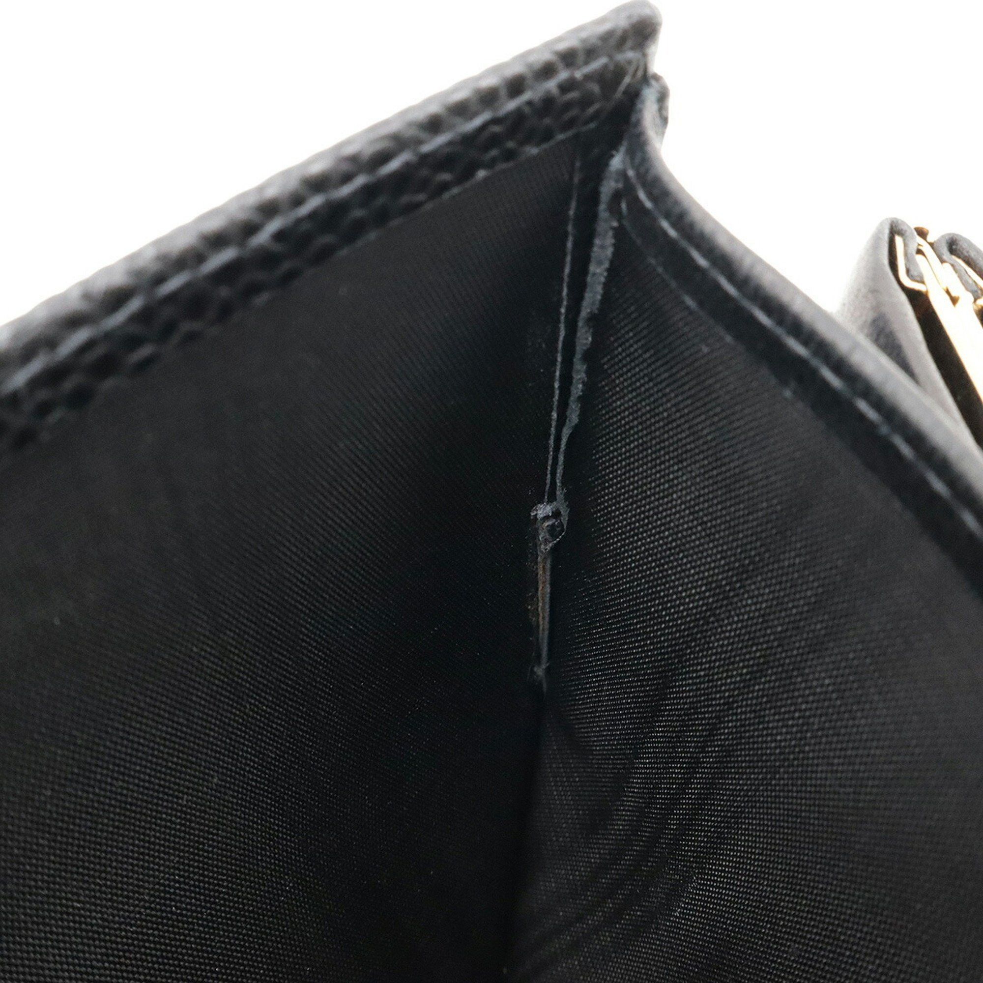 Chanel CHANEL Coco Mark Bifold Wallet in Black Caviar Leather, A13497 Size ONE SIZE - 6 Thumbnail