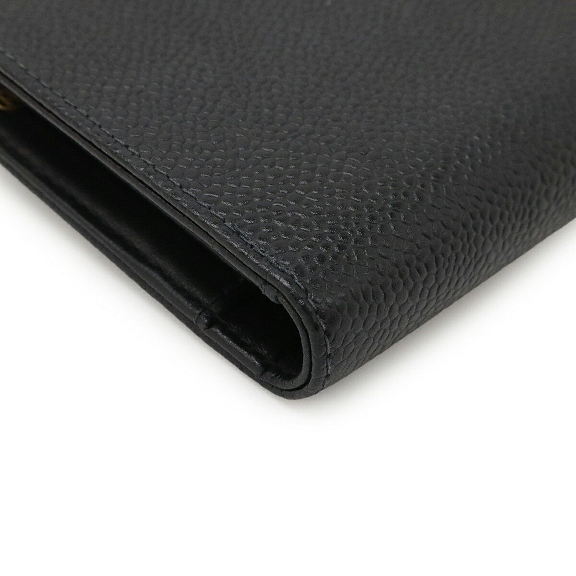 Chanel CHANEL Coco Mark Bifold Wallet in Black Caviar Leather, A13497 Size ONE SIZE - 4 Thumbnail