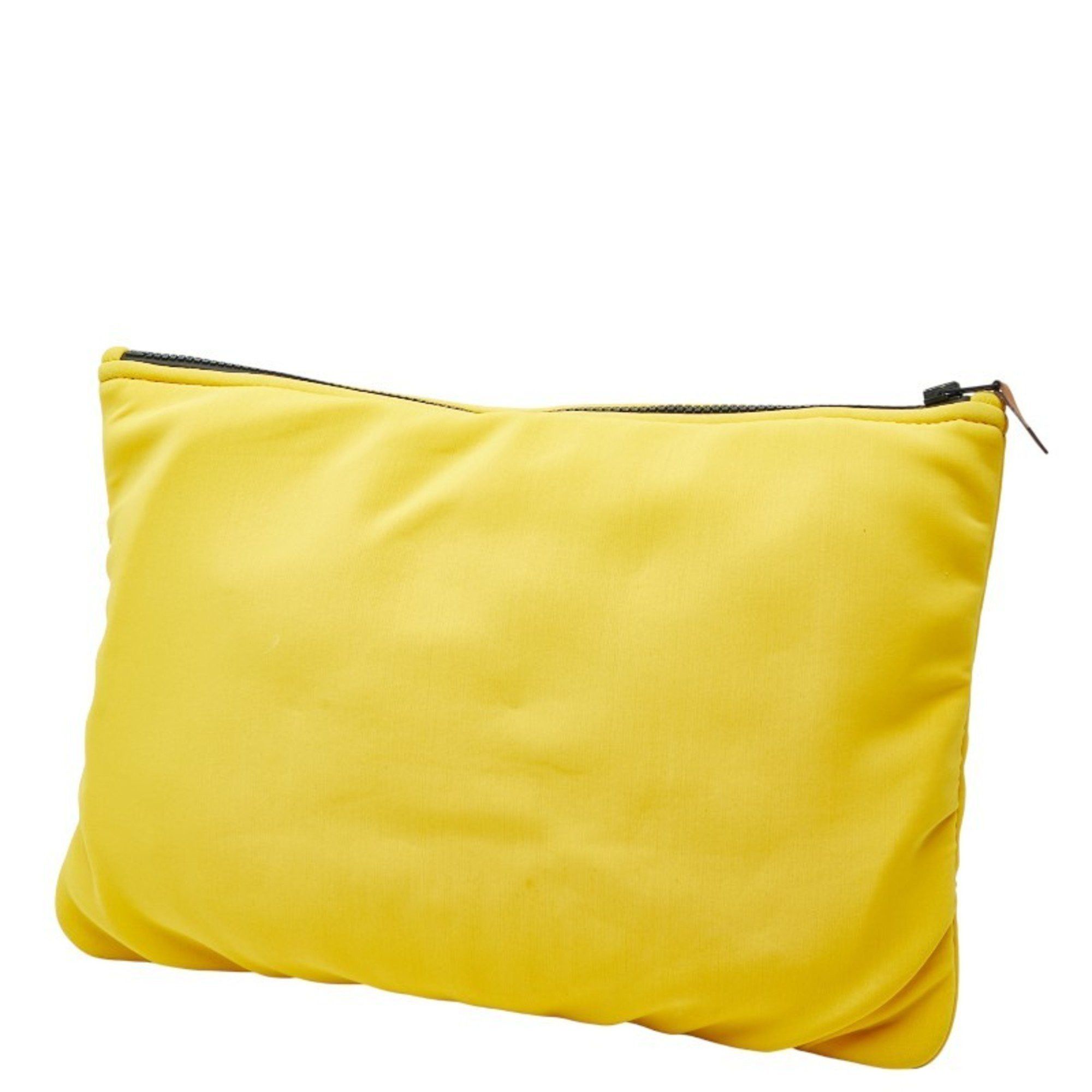 Hermes Hermes Hermès Truth Flat Neoban GM Pouch Clutch Bag in Yellow Polyamide and Elastane for Women Size ONE SIZE - 2 Thumbnail