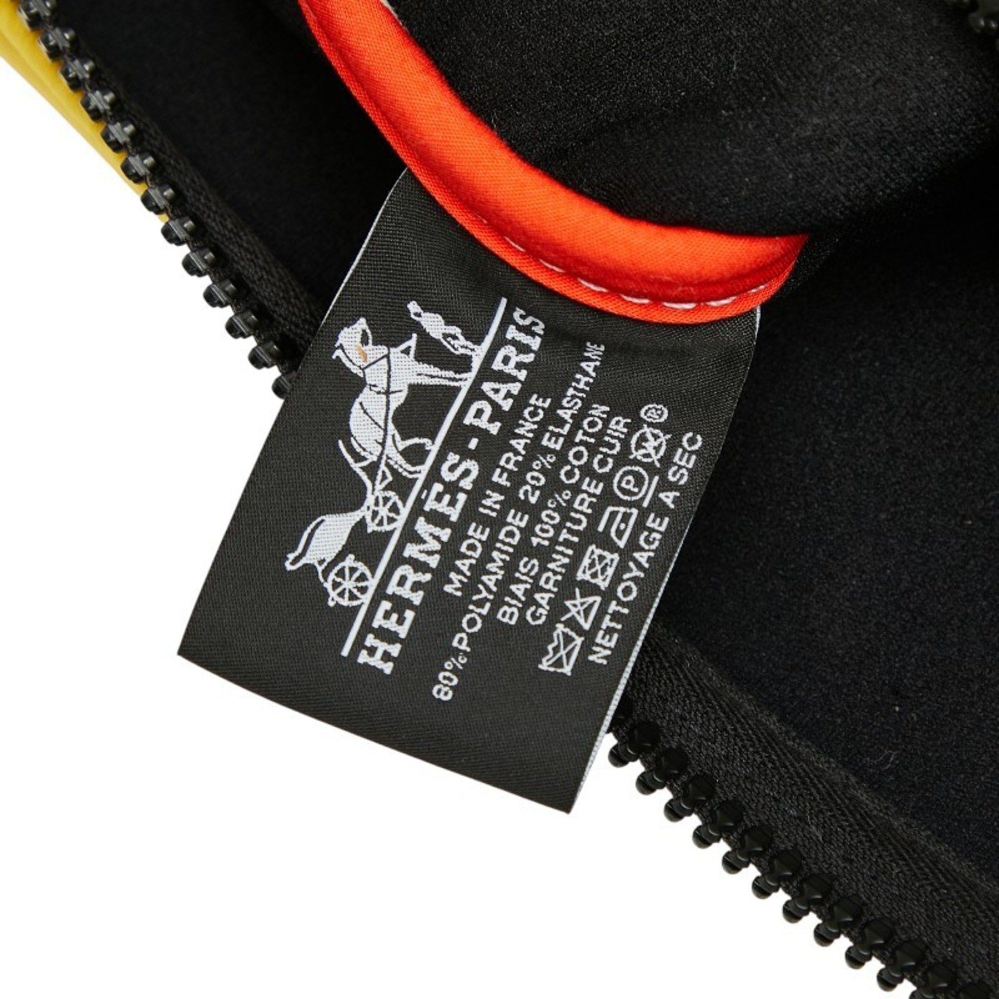 Hermes Hermes Hermès Truth Flat Neoban GM Pouch Clutch Bag in Yellow Polyamide and Elastane for Women Size ONE SIZE - 7 Thumbnail