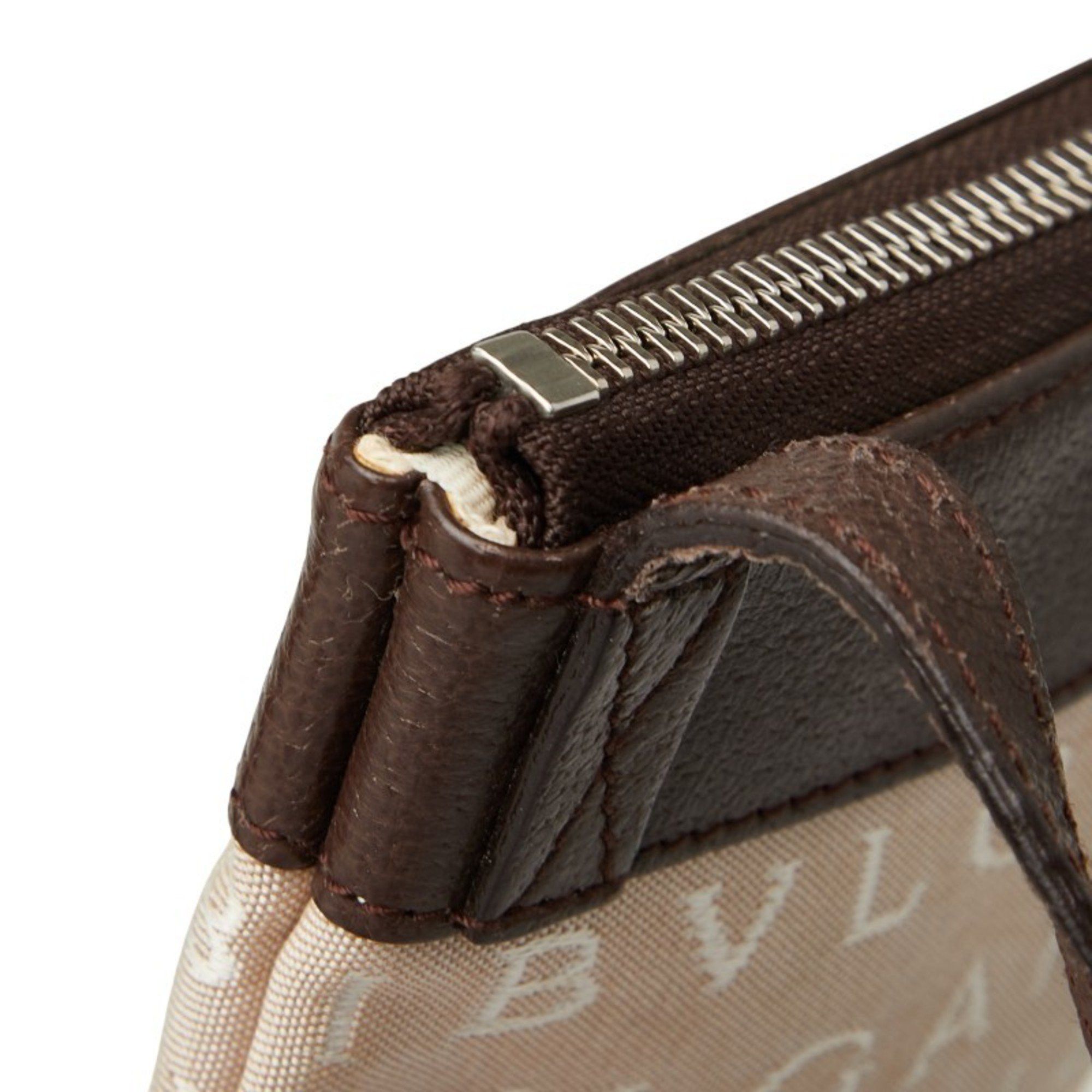 Bvlgari Bvlgari Logomania Pochette Shoulder Bag in Beige and Brown Canvas Leather for Women Size ONE SIZE - 6 Thumbnail