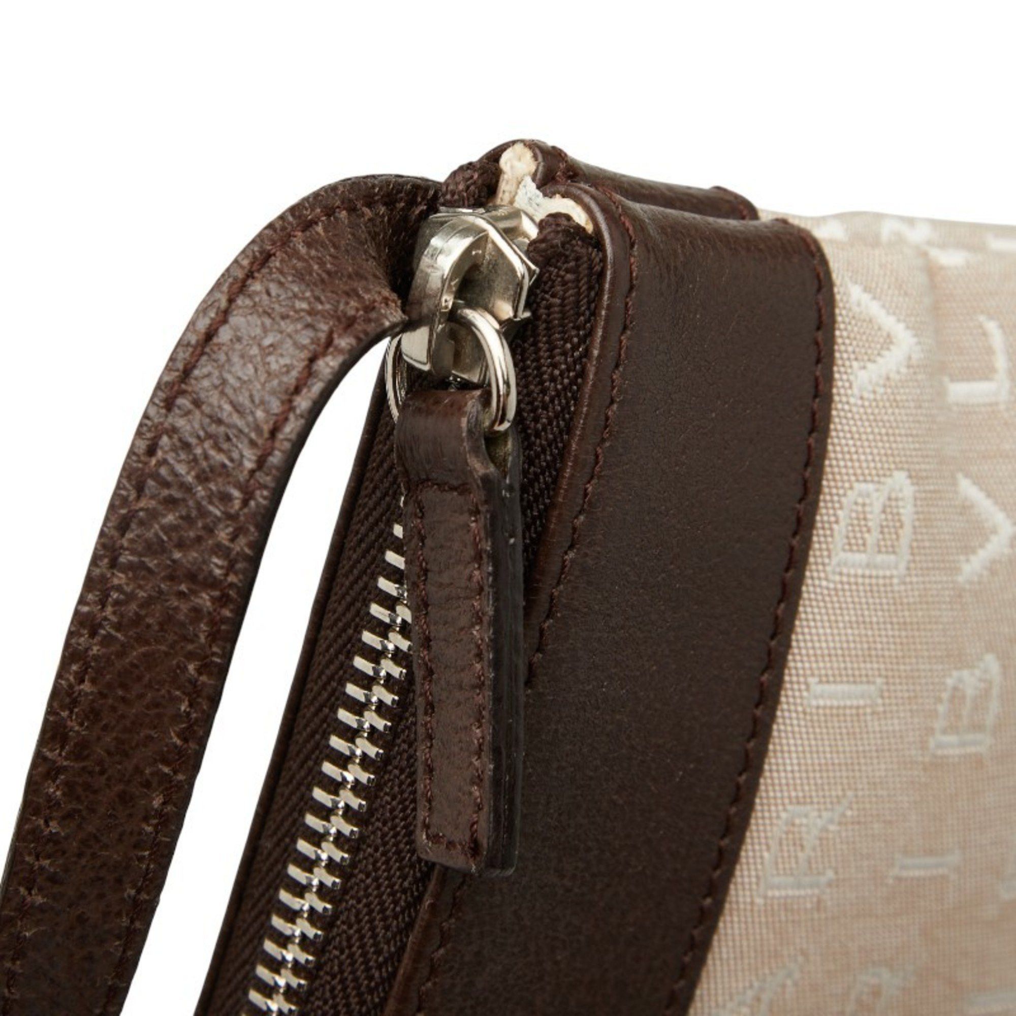 Bvlgari Bvlgari Logomania Pochette Shoulder Bag in Beige and Brown Canvas Leather for Women Size ONE SIZE - 7 Thumbnail