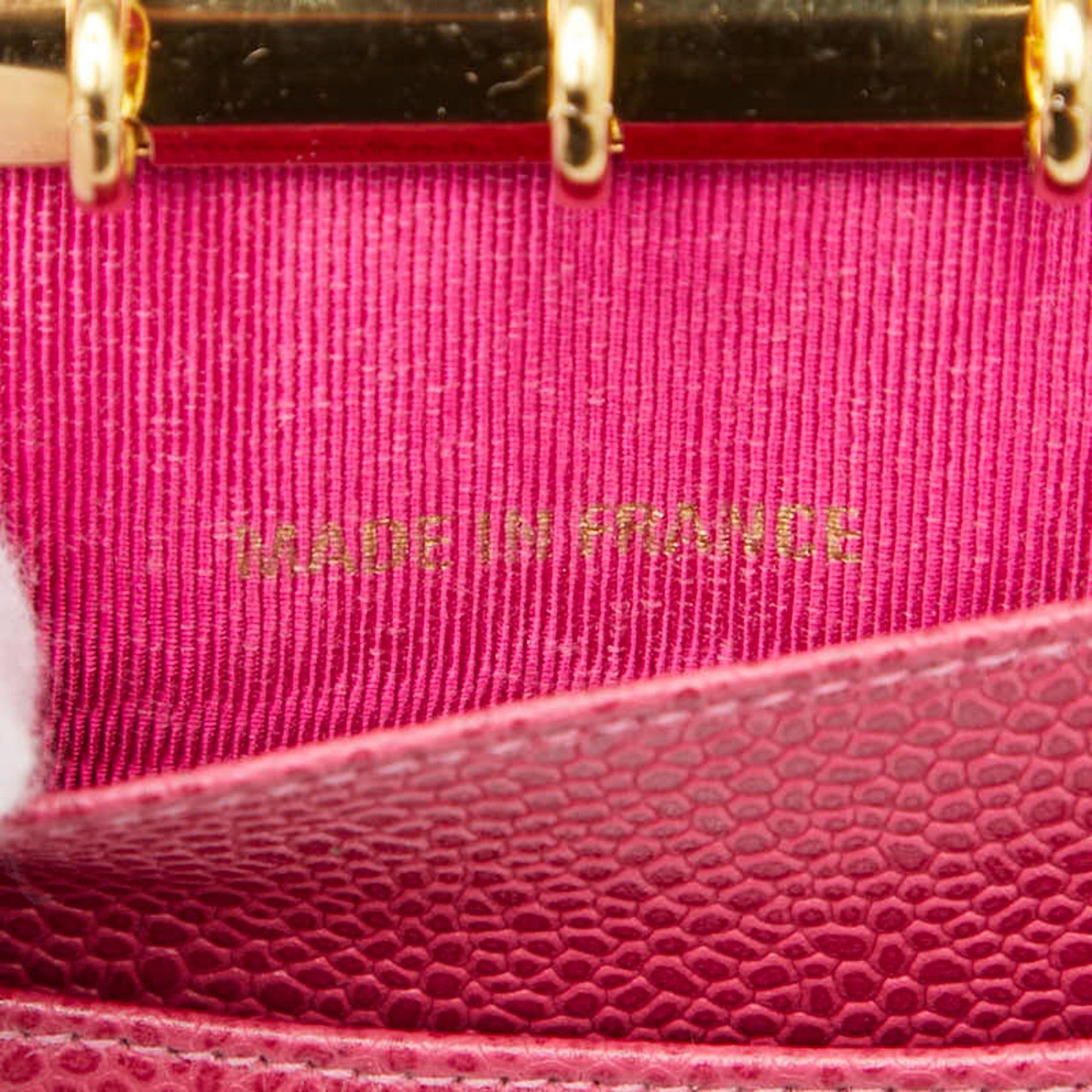 Chanel CHANEL Coco Mark 5-Hole Notebook Cover, Pink Caviar Skin, Women's Size ONE SIZE - 9 Thumbnail