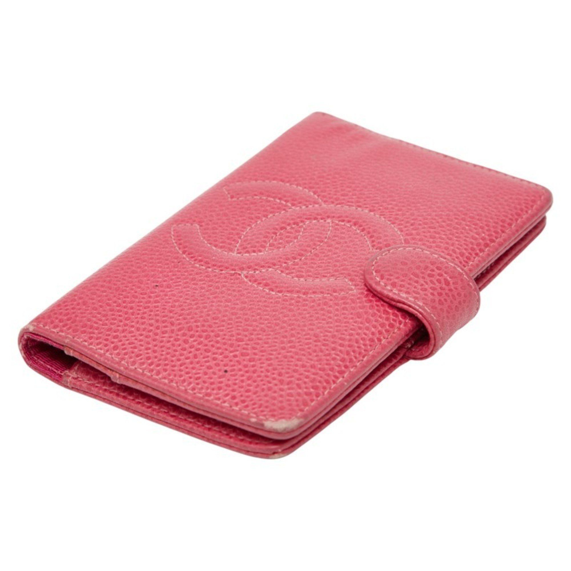 Chanel CHANEL Coco Mark 5-Hole Notebook Cover, Pink Caviar Skin, Women's Size ONE SIZE - 5 Thumbnail