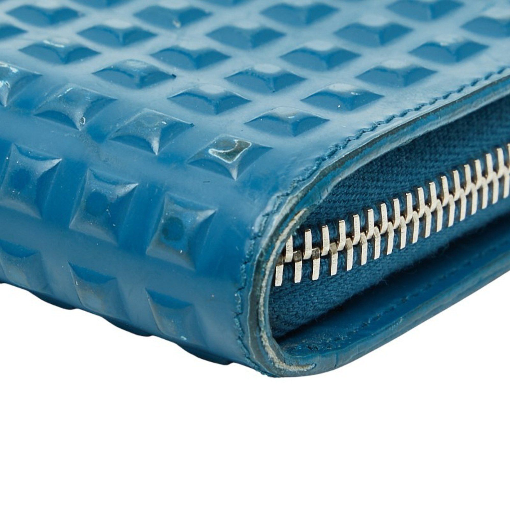 Balenciaga Balenciaga Grid Wallet, Long Wallet with Round Zipper, 298821, Blue Leather, Women's, BALENCIAGA Size ONE SIZE - 6 Thumbnail