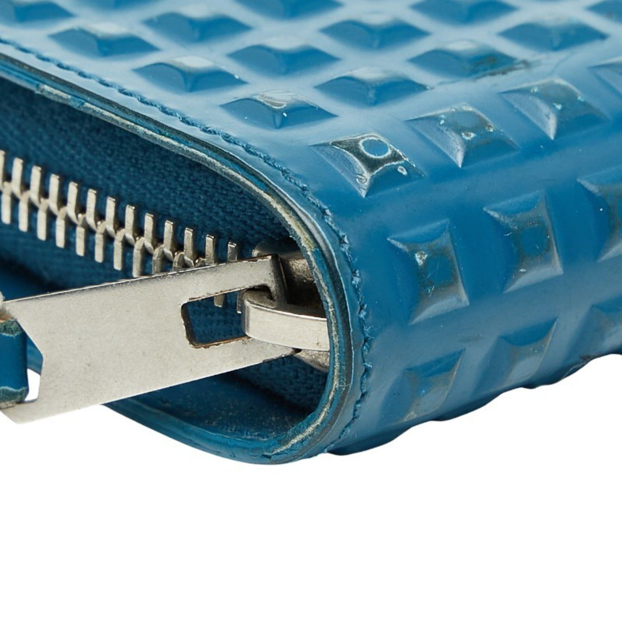 Balenciaga Balenciaga Grid Wallet, Long Wallet with Round Zipper, 298821, Blue Leather, Women's, BALENCIAGA Size ONE SIZE - 7 Thumbnail