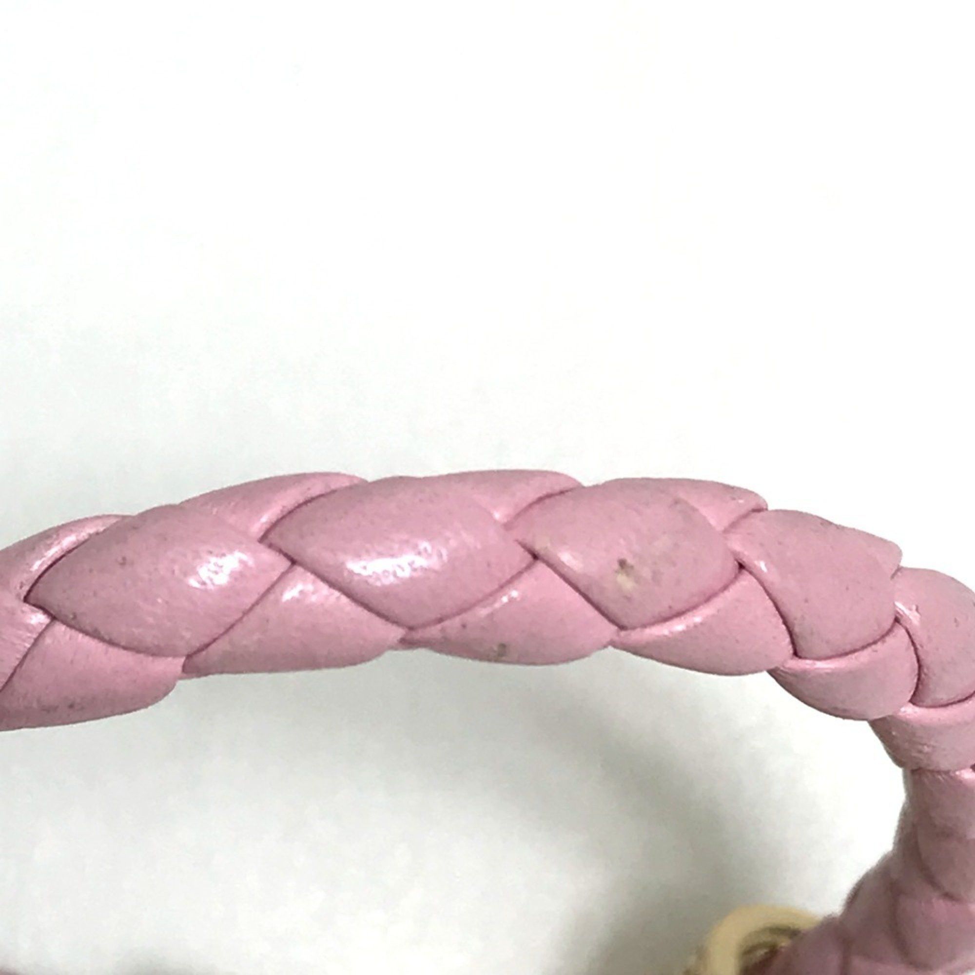 Versace Medusa Bracelet in Leather and Metal, Pink, for Women