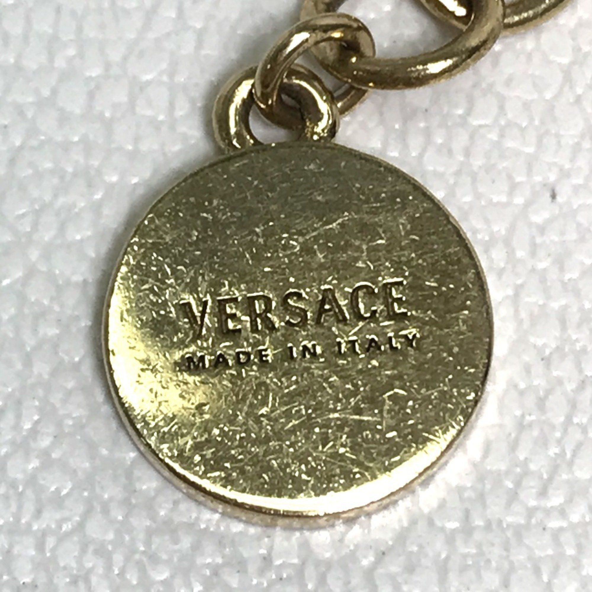 Versace Medusa Bracelet in Leather and Metal, Pink, for Women