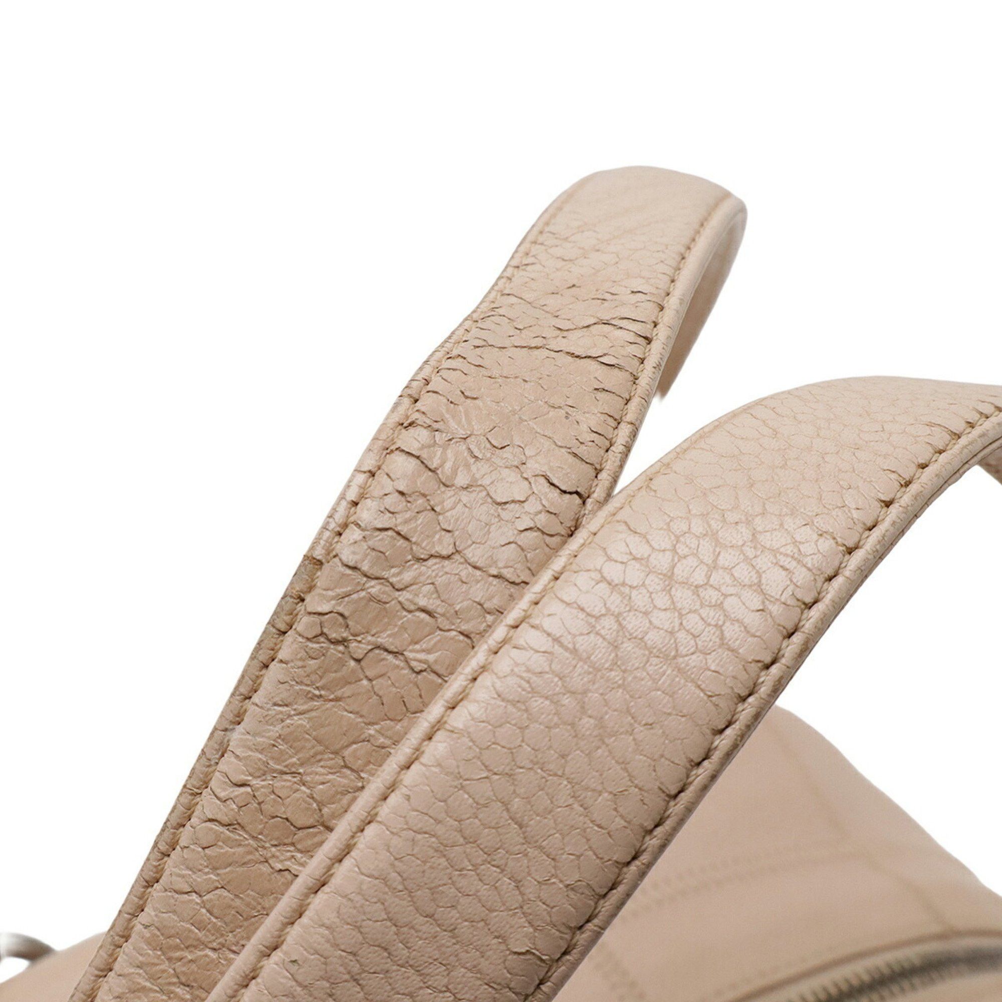 Chanel CHANEL Chocolate Bar Stitch Shoulder Bag in Caviar Leather, Pink Beige, A26134 Size ONE SIZE - 6 Thumbnail