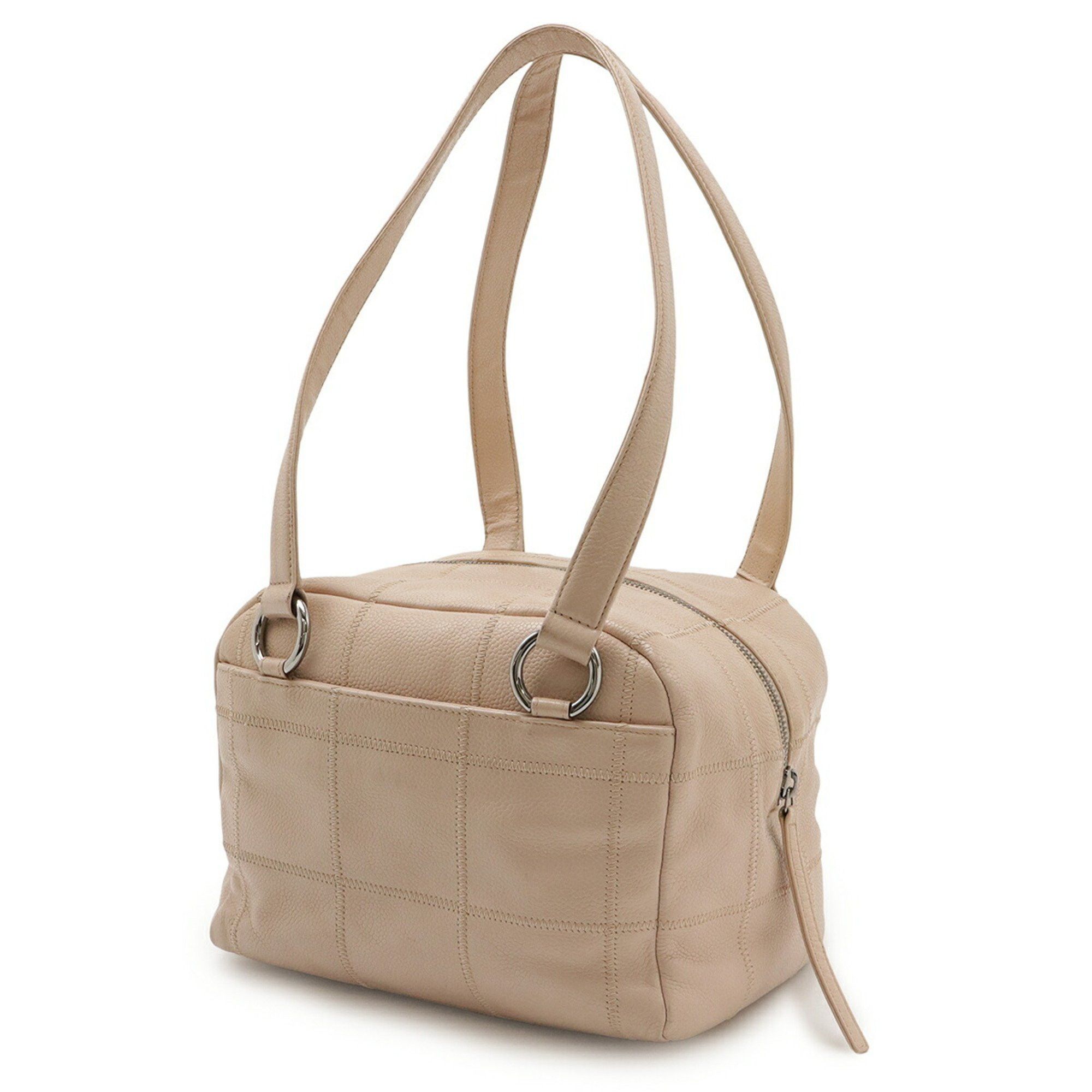 Chanel CHANEL Chocolate Bar Stitch Shoulder Bag in Caviar Leather, Pink Beige, A26134 Size ONE SIZE - 3 Thumbnail