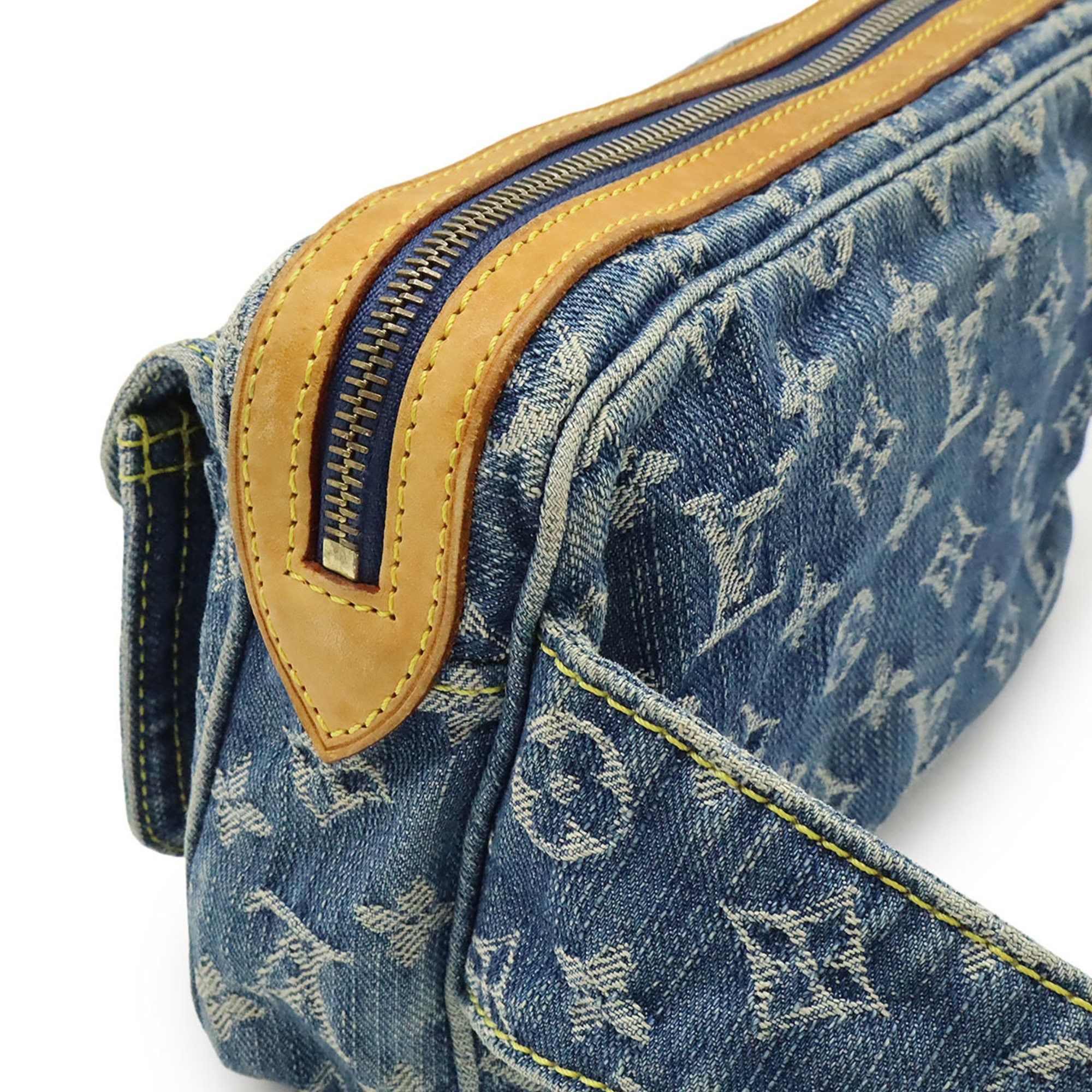 Louis Vuitton LOUIS VUITTON Monogram Denim Bum Bag, Waist Shoulder Blue, M95347 Size ONE SIZE - 5 Thumbnail