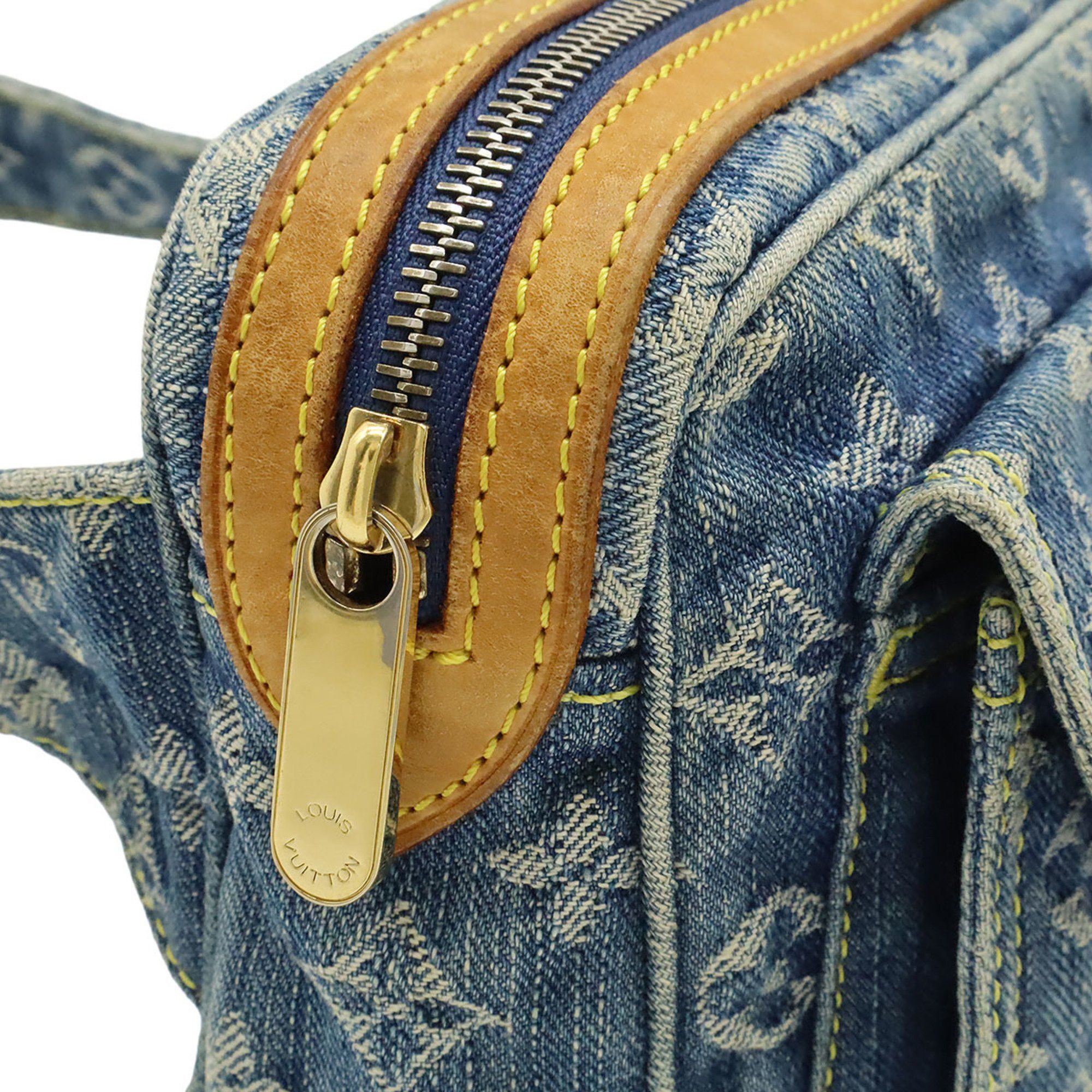 Louis Vuitton LOUIS VUITTON Monogram Denim Bum Bag, Waist Shoulder Blue, M95347 Size ONE SIZE - 7 Thumbnail