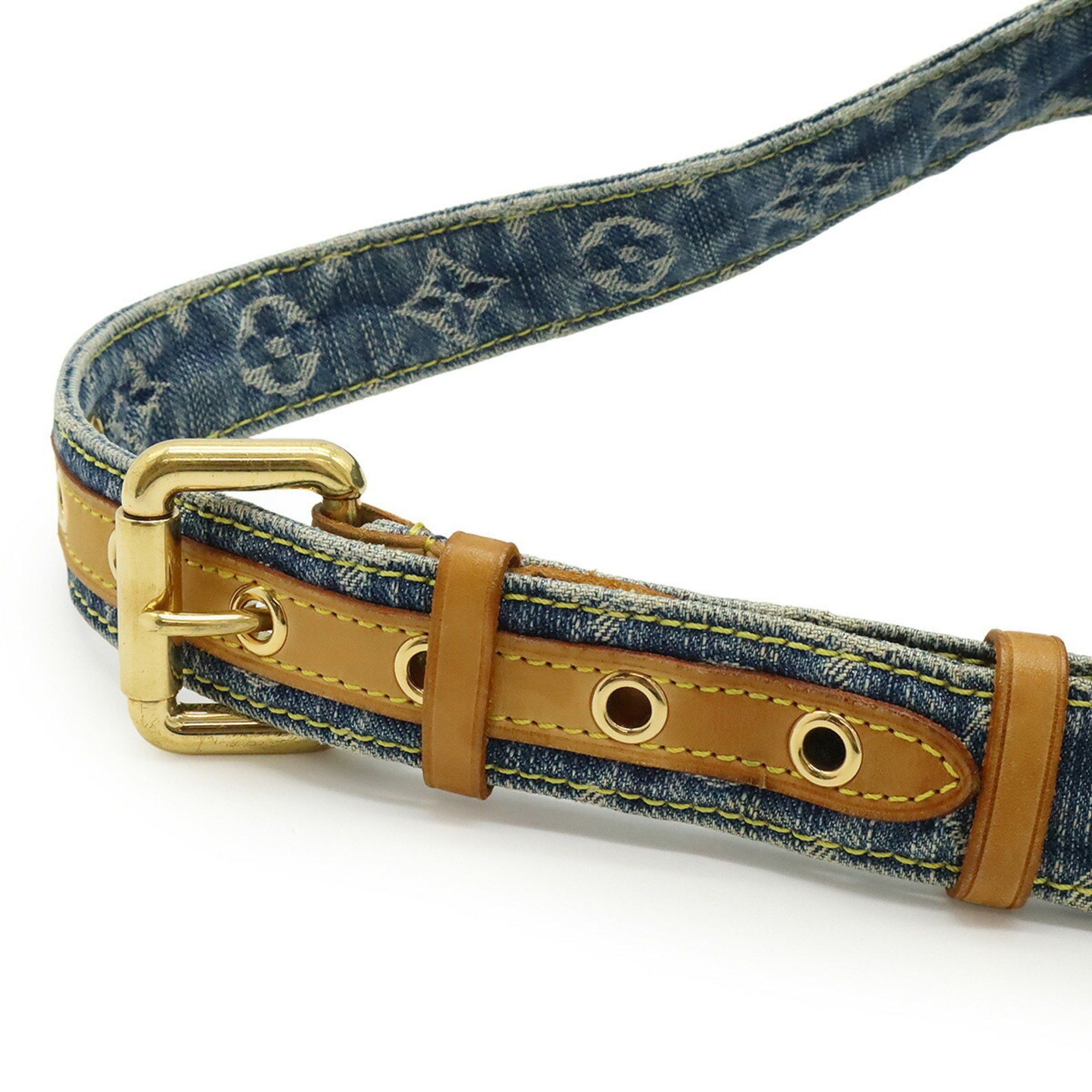 Louis Vuitton LOUIS VUITTON Monogram Denim Bum Bag, Waist Shoulder Blue, M95347 Size ONE SIZE - 6 Thumbnail