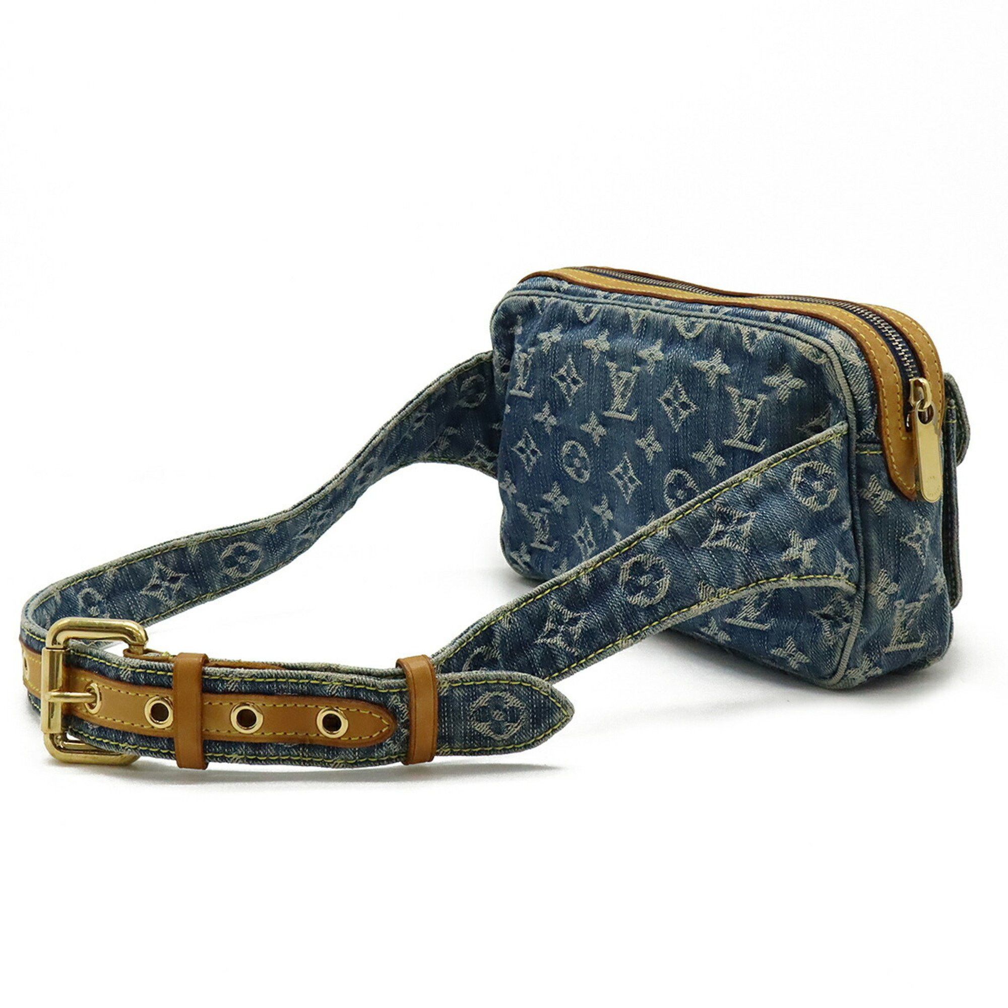 Louis Vuitton LOUIS VUITTON Monogram Denim Bum Bag, Waist Shoulder Blue, M95347 Size ONE SIZE - 3 Thumbnail